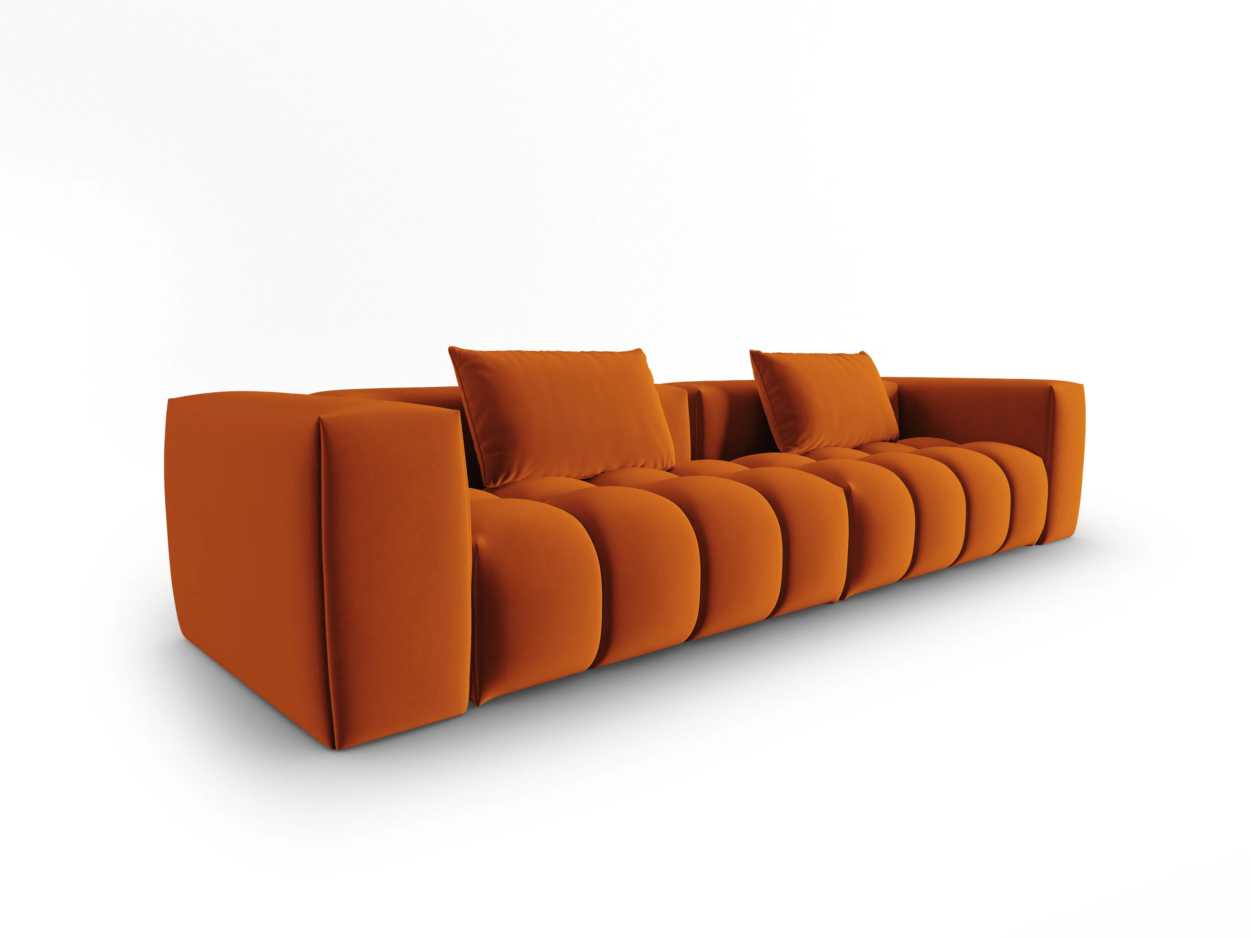 Sofa aksamitna 5-osobowa VERONA ceglany - Image 2