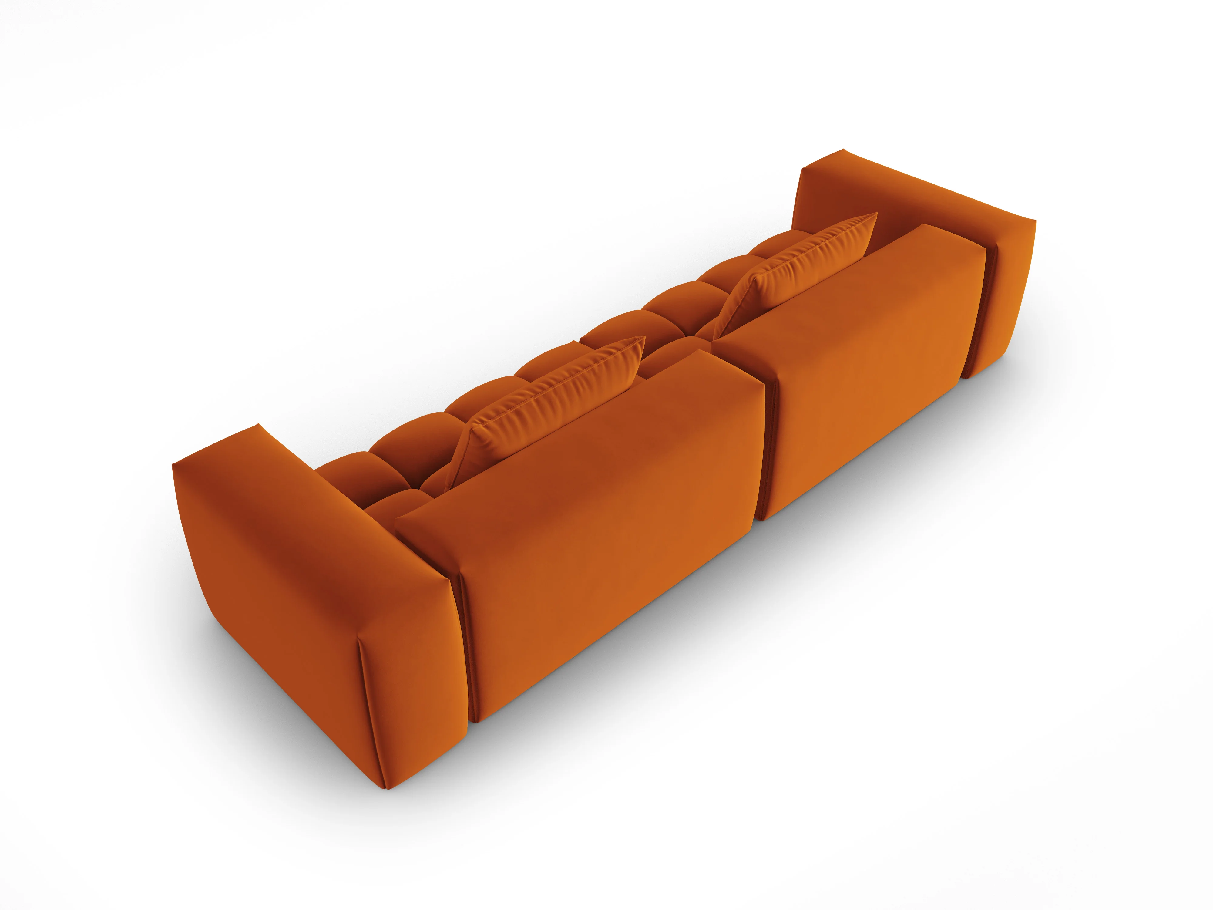 Sofa aksamitna 5-osobowa VERONA ceglany - Image 3