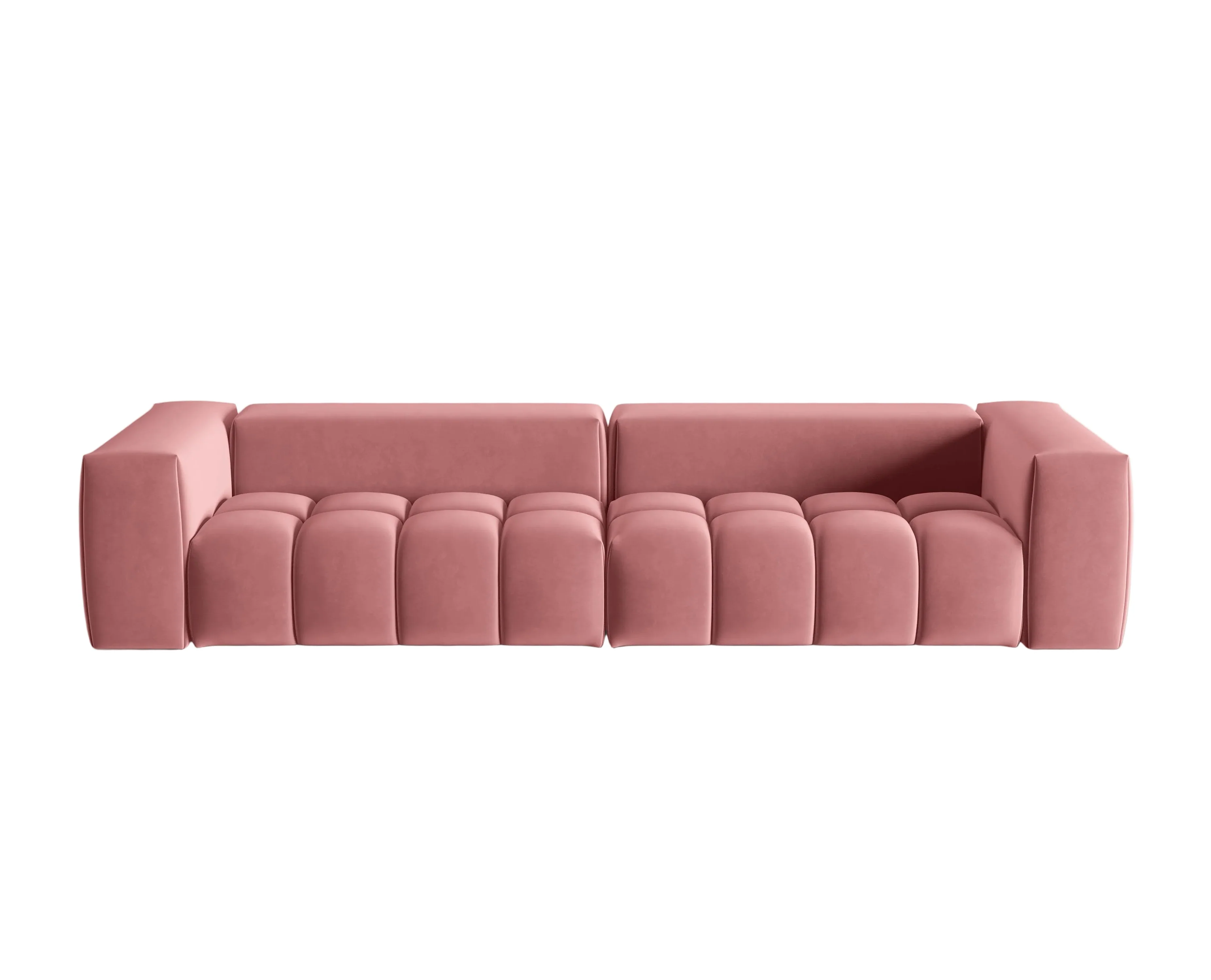 Sofa aksamitna 5-osobowa VERONA różowy flamingo