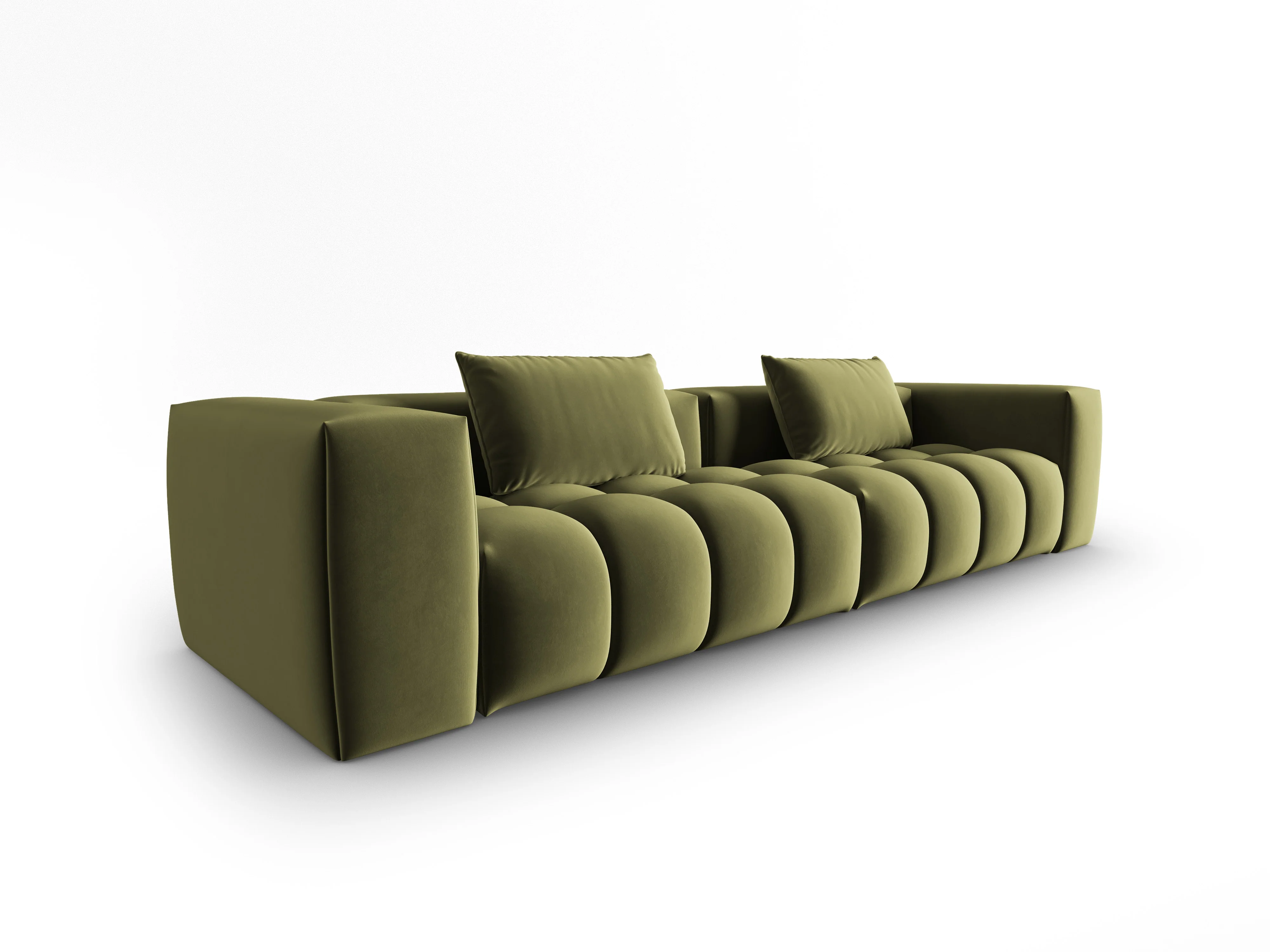 Sofa aksamitna 5-osobowa VERONA jasny zielony - Image 2