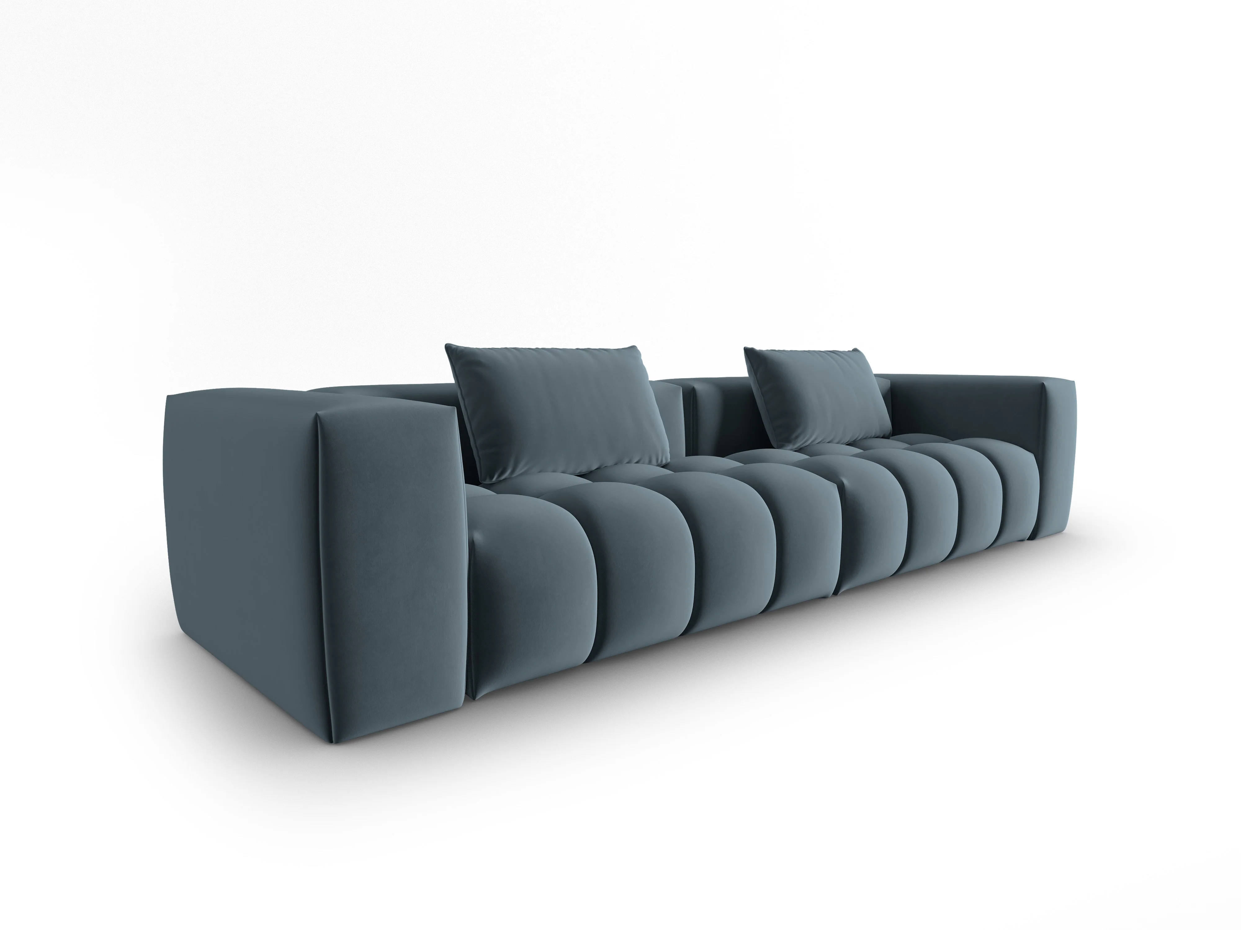 Sofa aksamitna 5-osobowa VERONA niebieski - Image 2