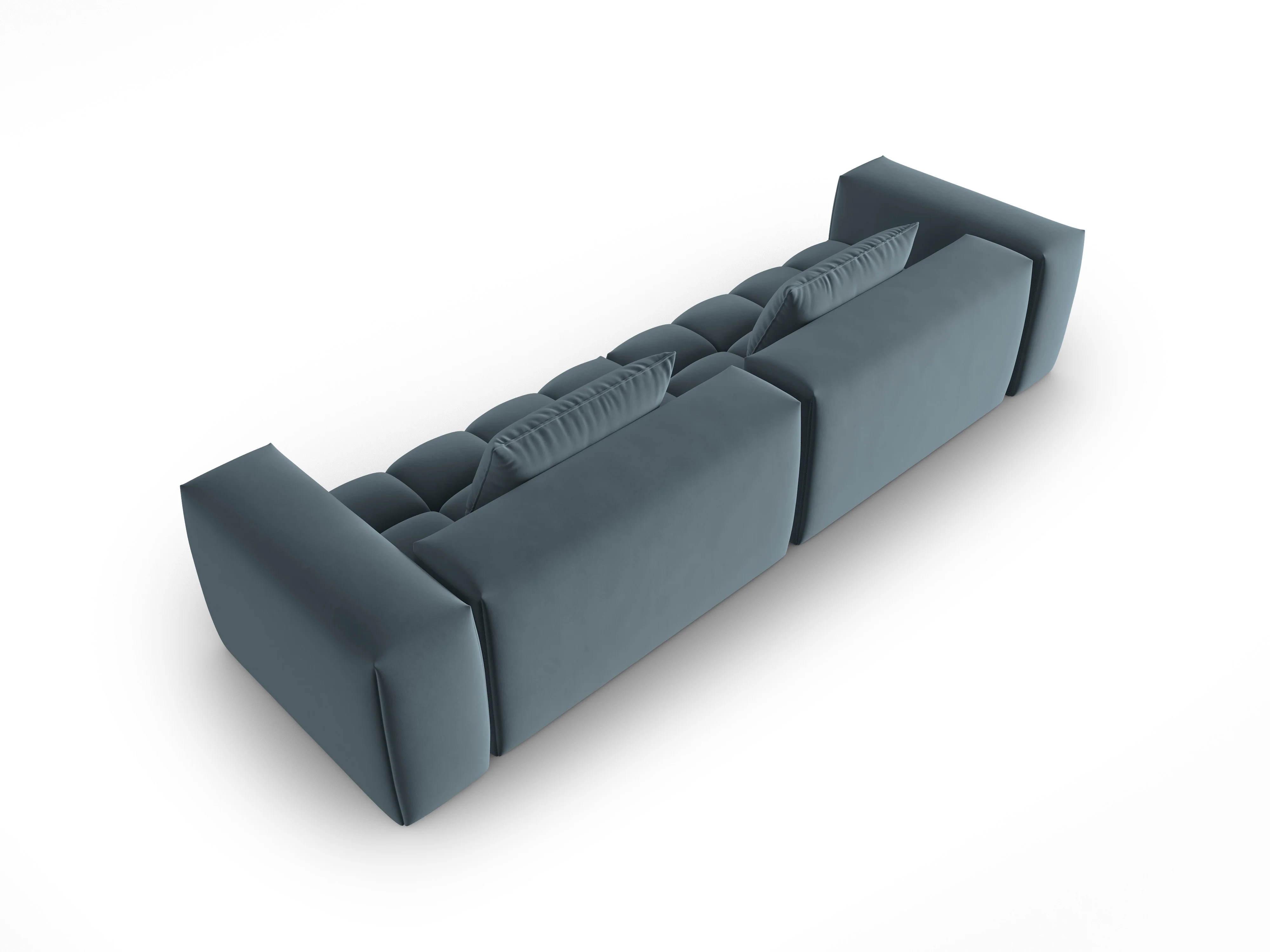Sofa aksamitna 5-osobowa VERONA niebieski - Image 3