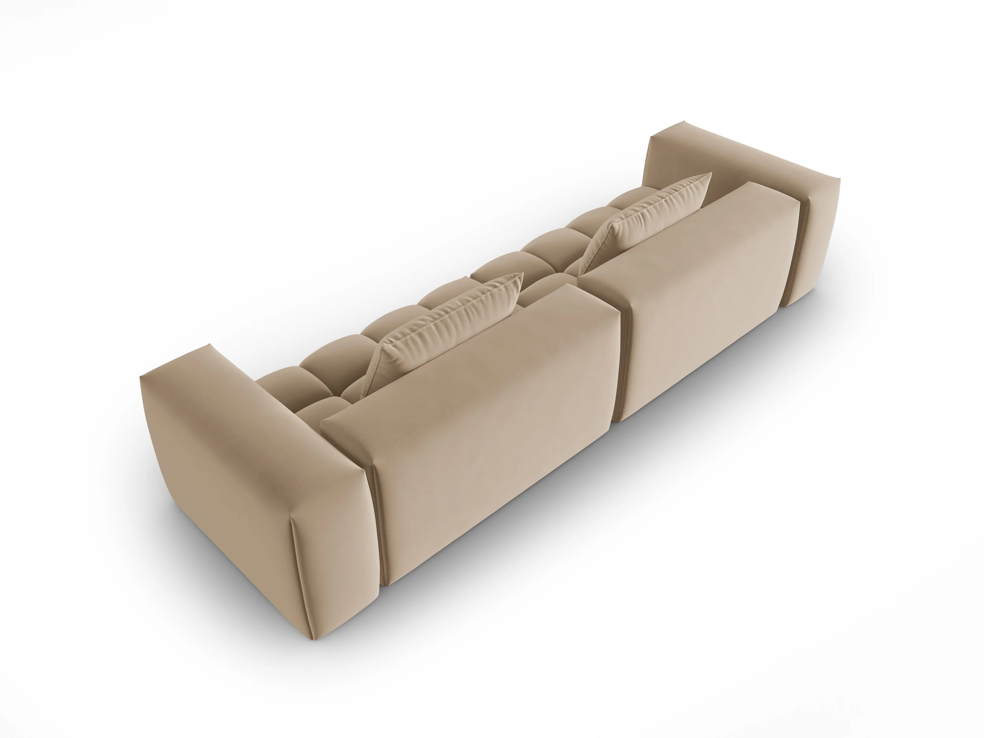 Sofa aksamitna 5-osobowa VERONA piaskowy - Image 3
