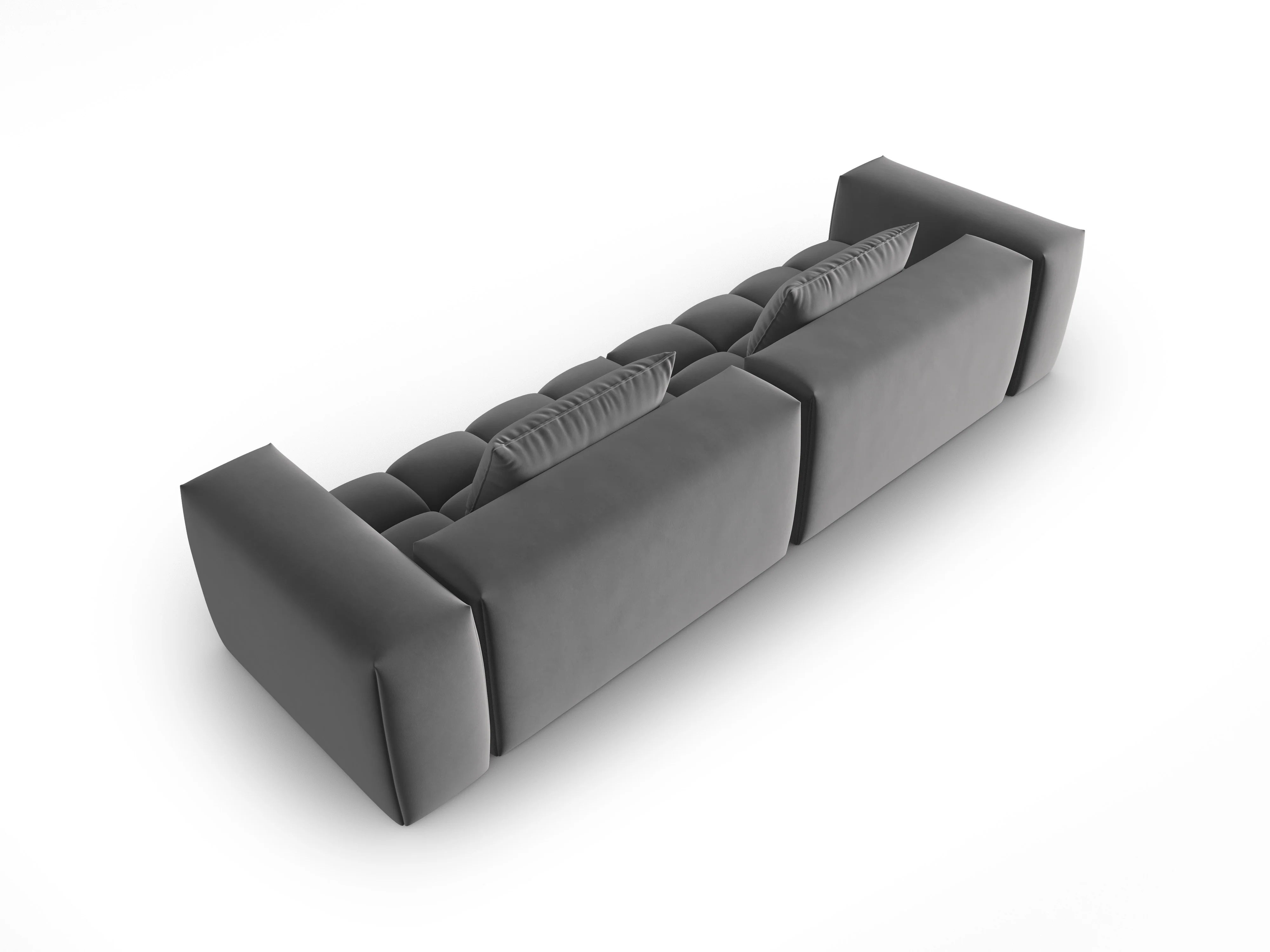 Sofa aksamitna 5-osobowa VERONA szary - Image 3