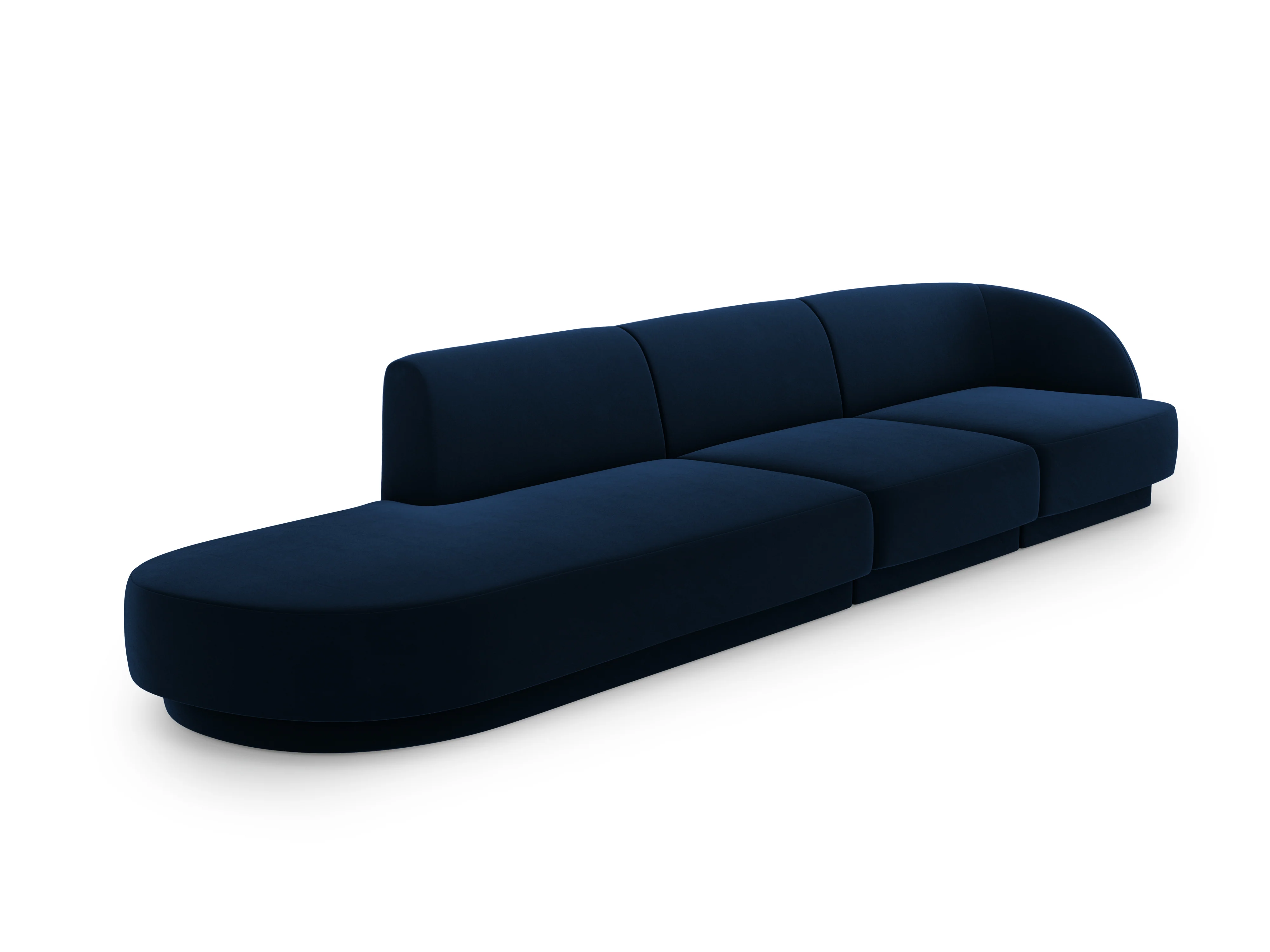 Sofa aksamitna lewostronna 4-osobowa otwarta MILEY grant królewski - Image 2