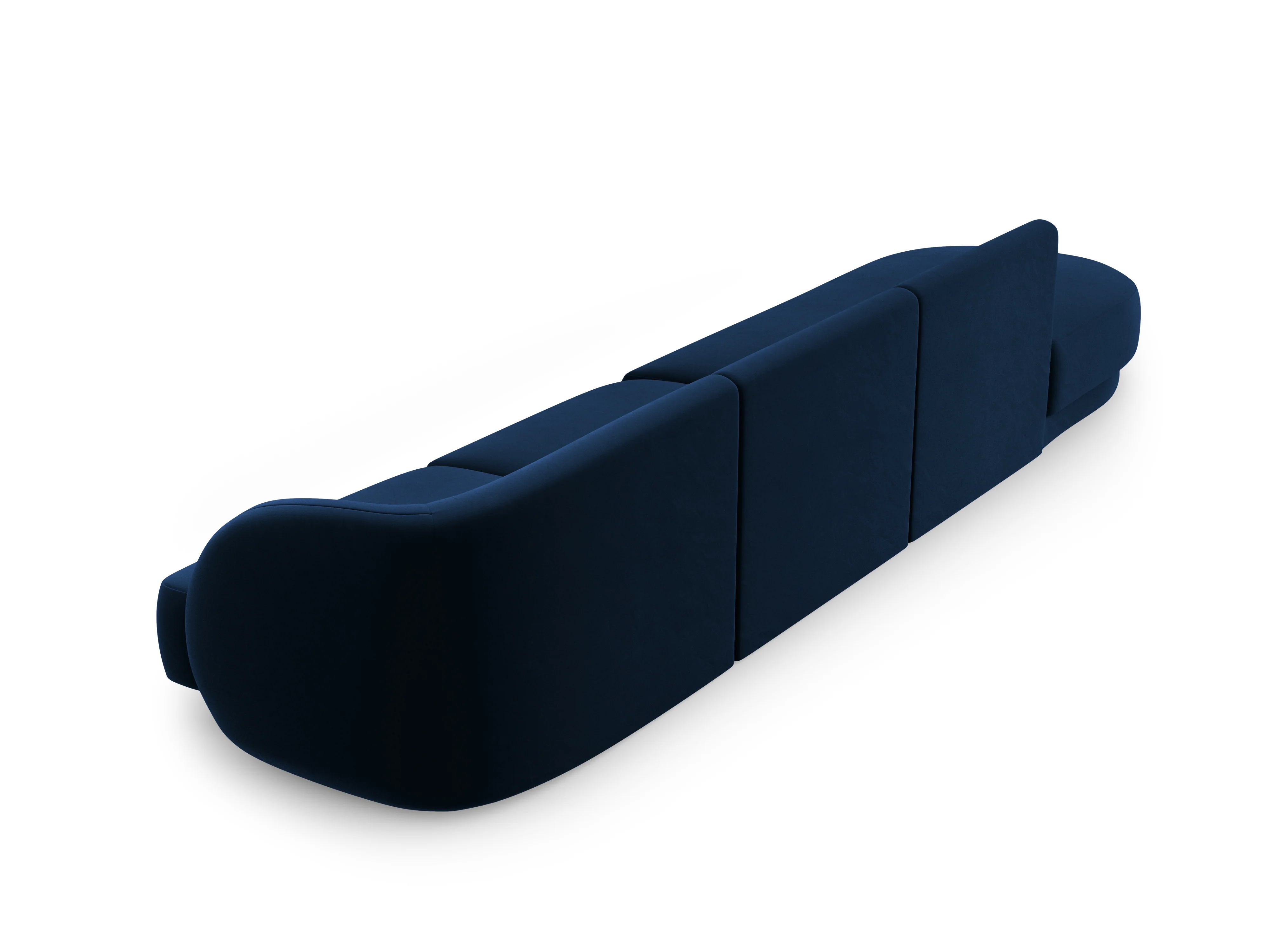 Sofa aksamitna lewostronna 4-osobowa otwarta MILEY grant królewski - Image 3