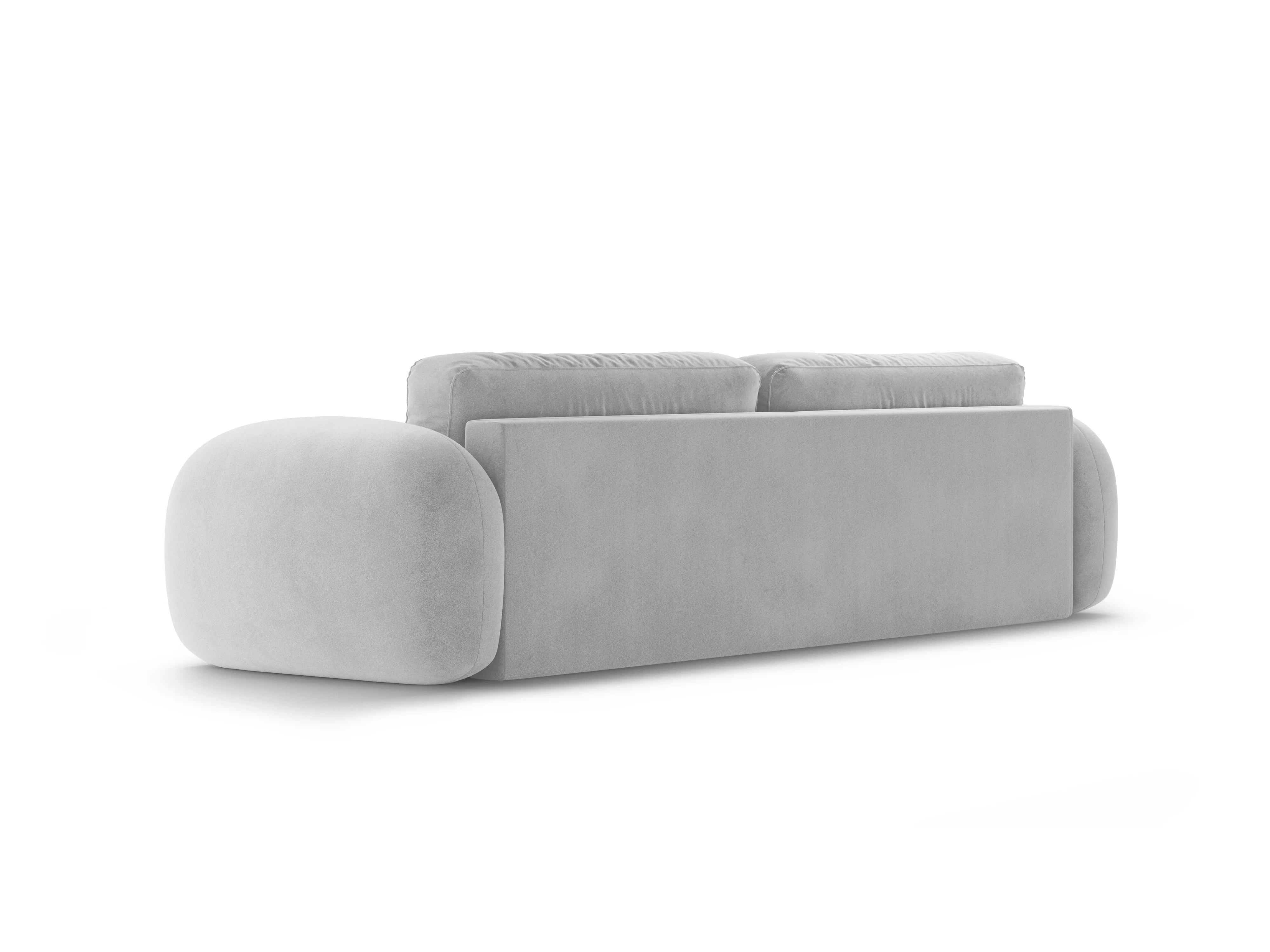 Sofa aksamitna z funkcją spania 3-osobowa TONALE jasnoszary - Image 5