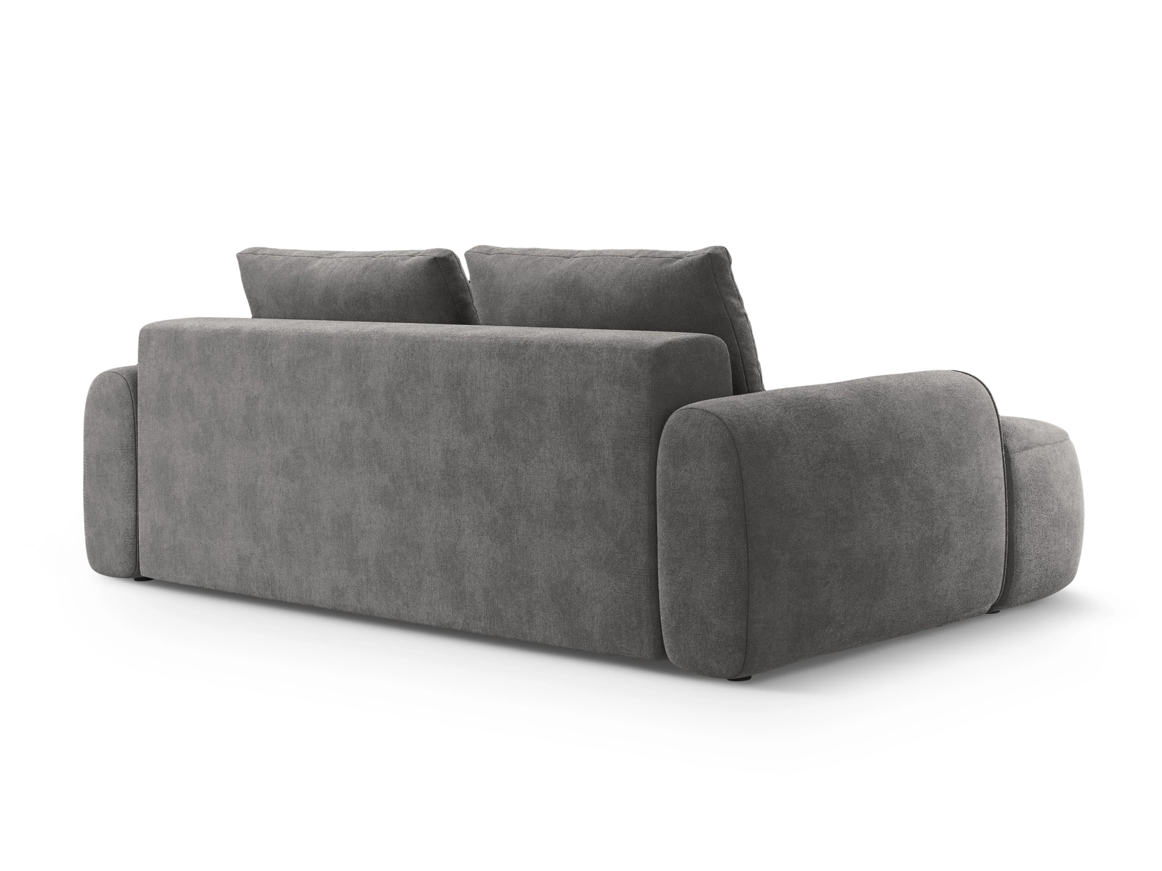 Sofa aksamitna z funkcją spania 4-osobowa LINZ ciemnoszary - Image 4
