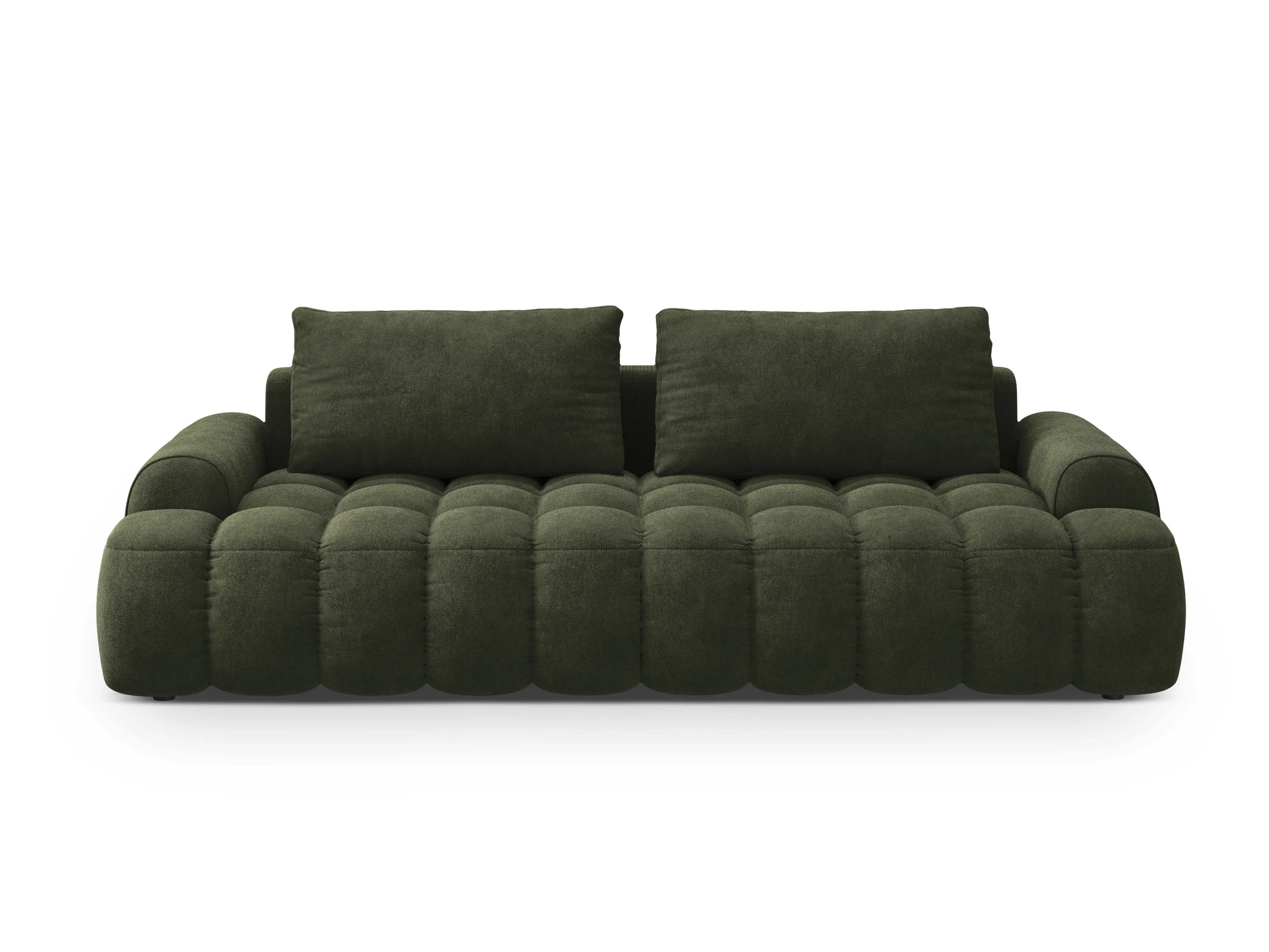 Sofa aksamitna z funkcją spania 4-osobowa LINZ zielony - Image 3