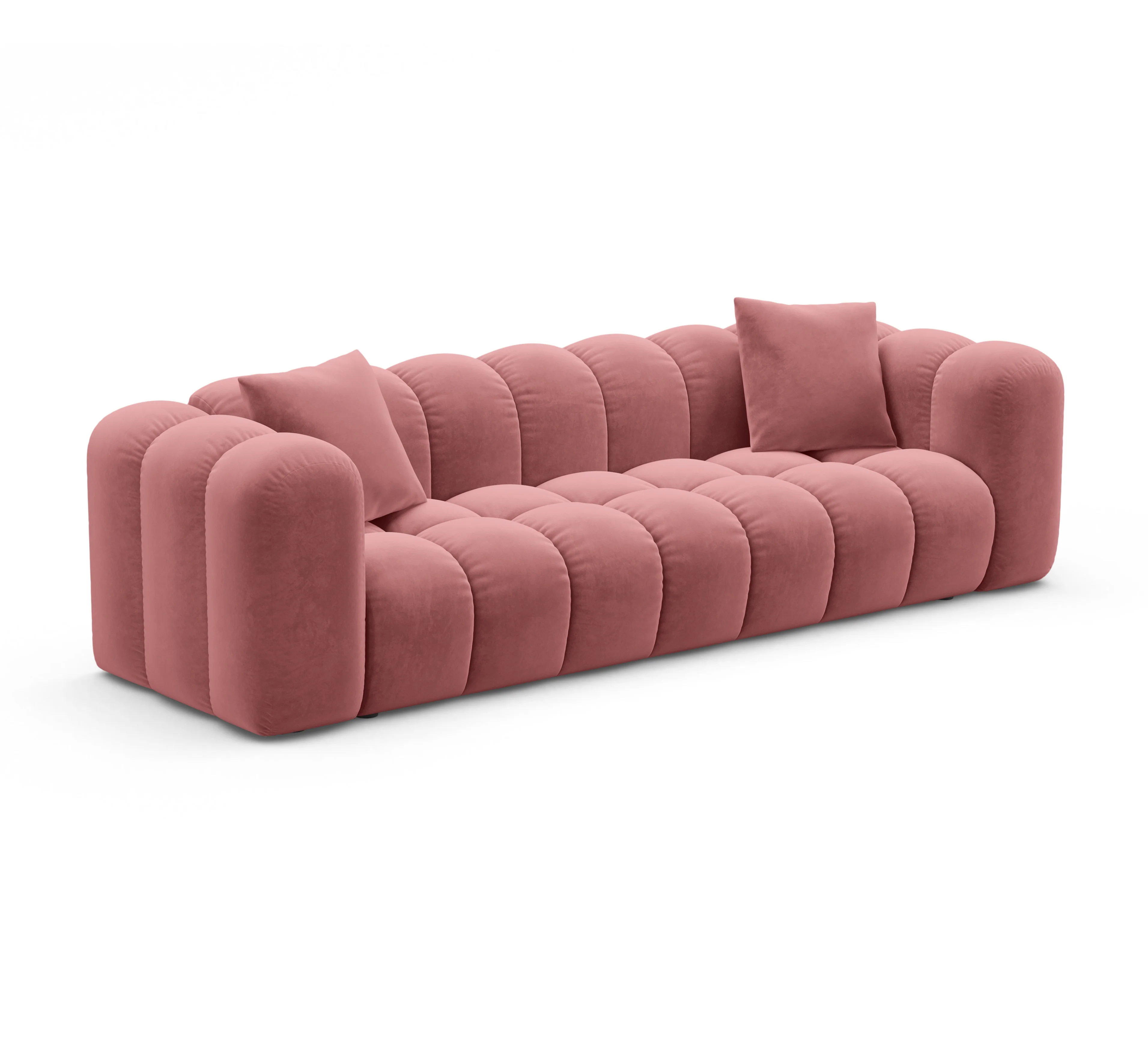 Sofa aksamitna z funkcją spania ASTRO różowy