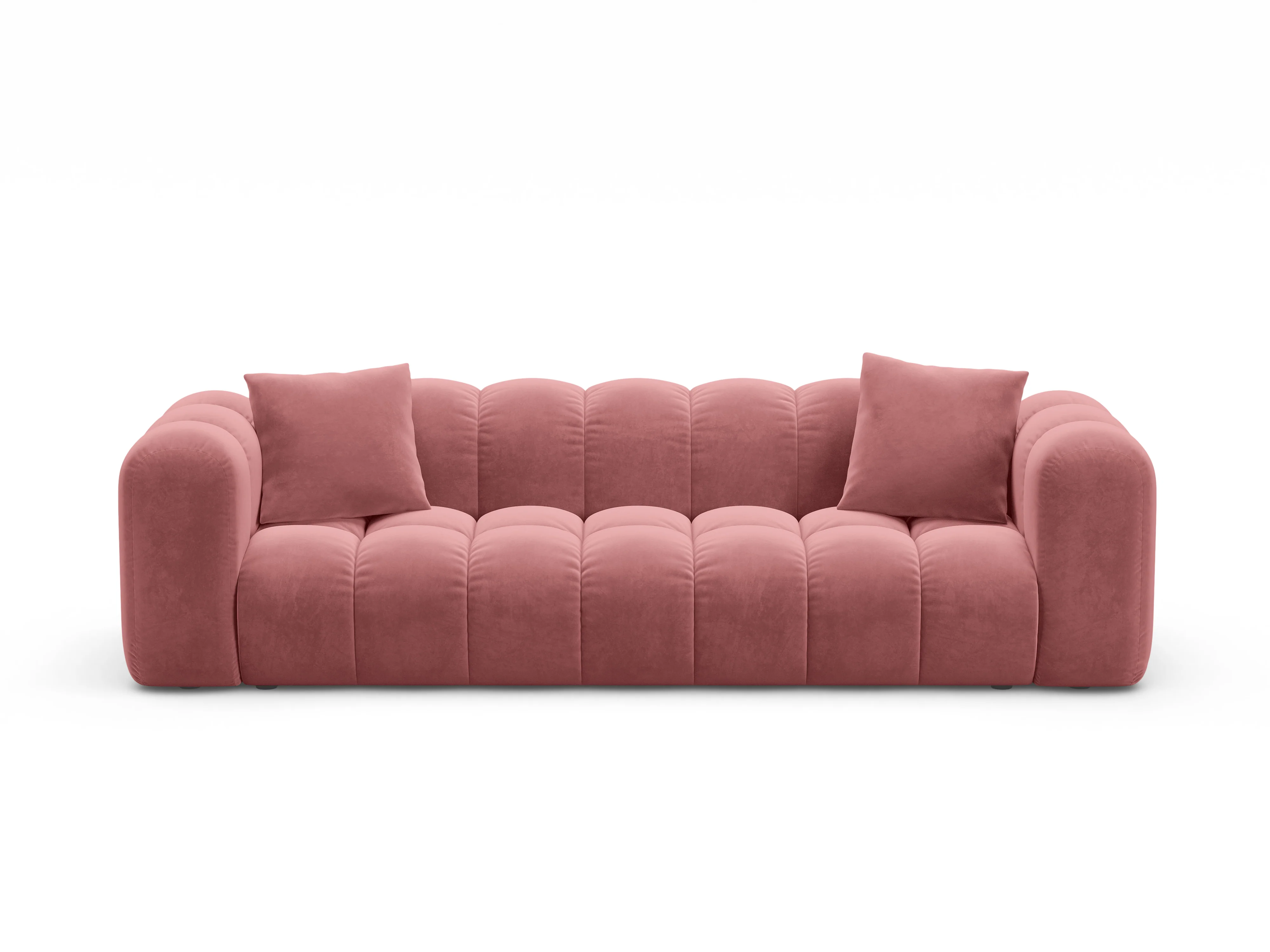 Sofa aksamitna z funkcją spania ASTRO różowy - Image 2