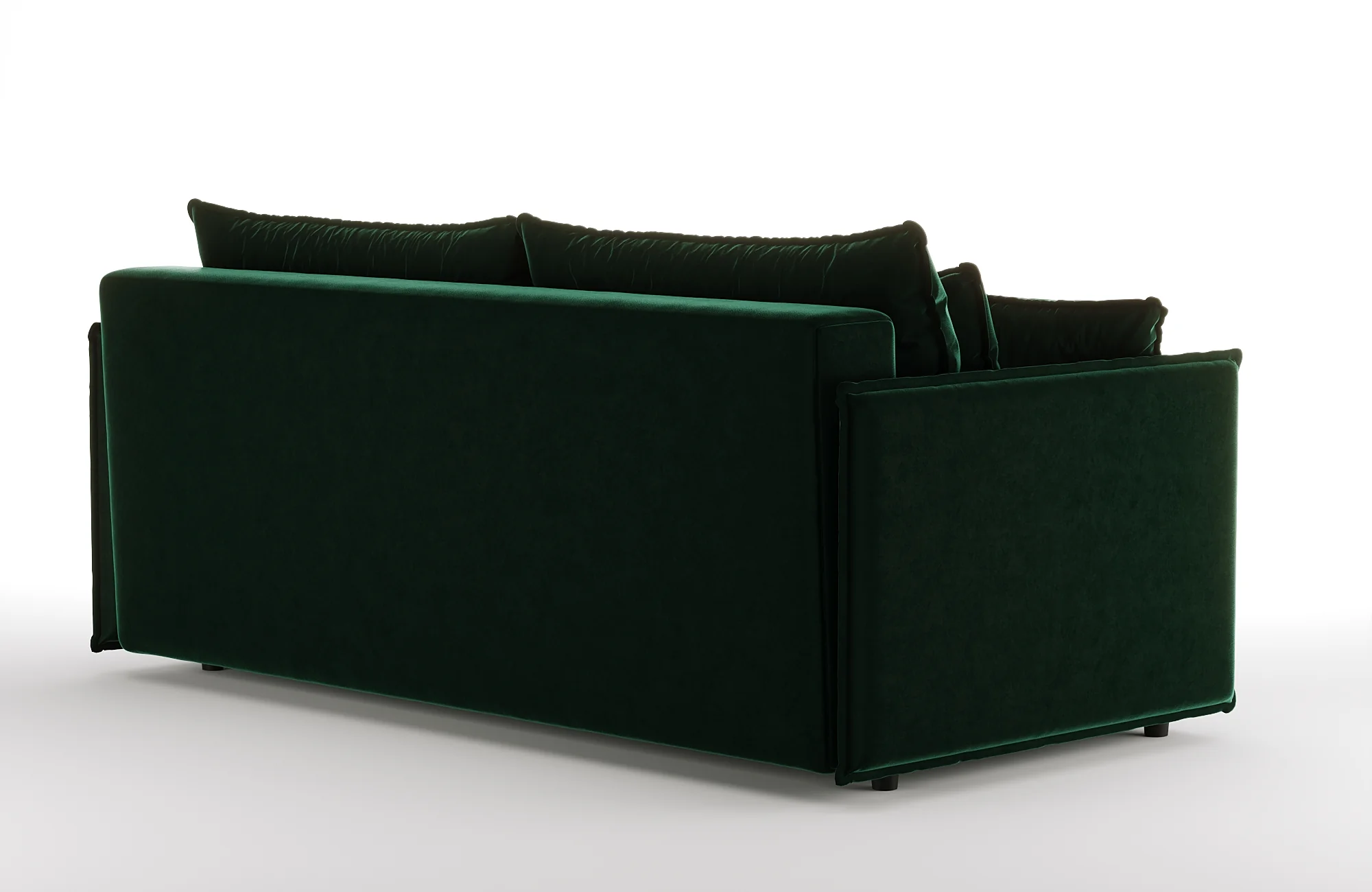 Sofa aksamitna z funkcją spania FABIEN ciemnozielony - Image 4