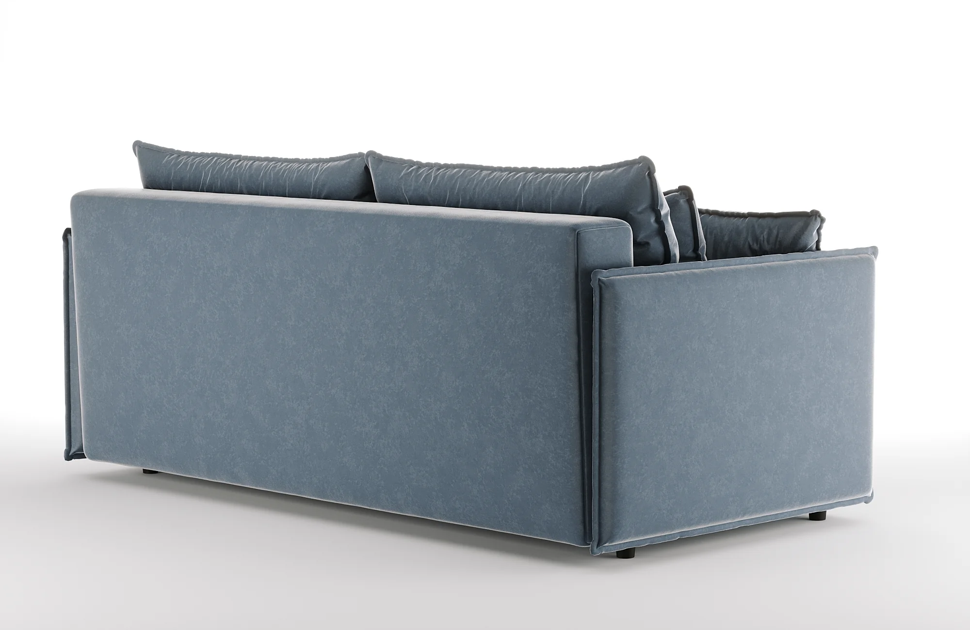 Sofa aksamitna z funkcją spania FABIEN jasnoszary - Image 3
