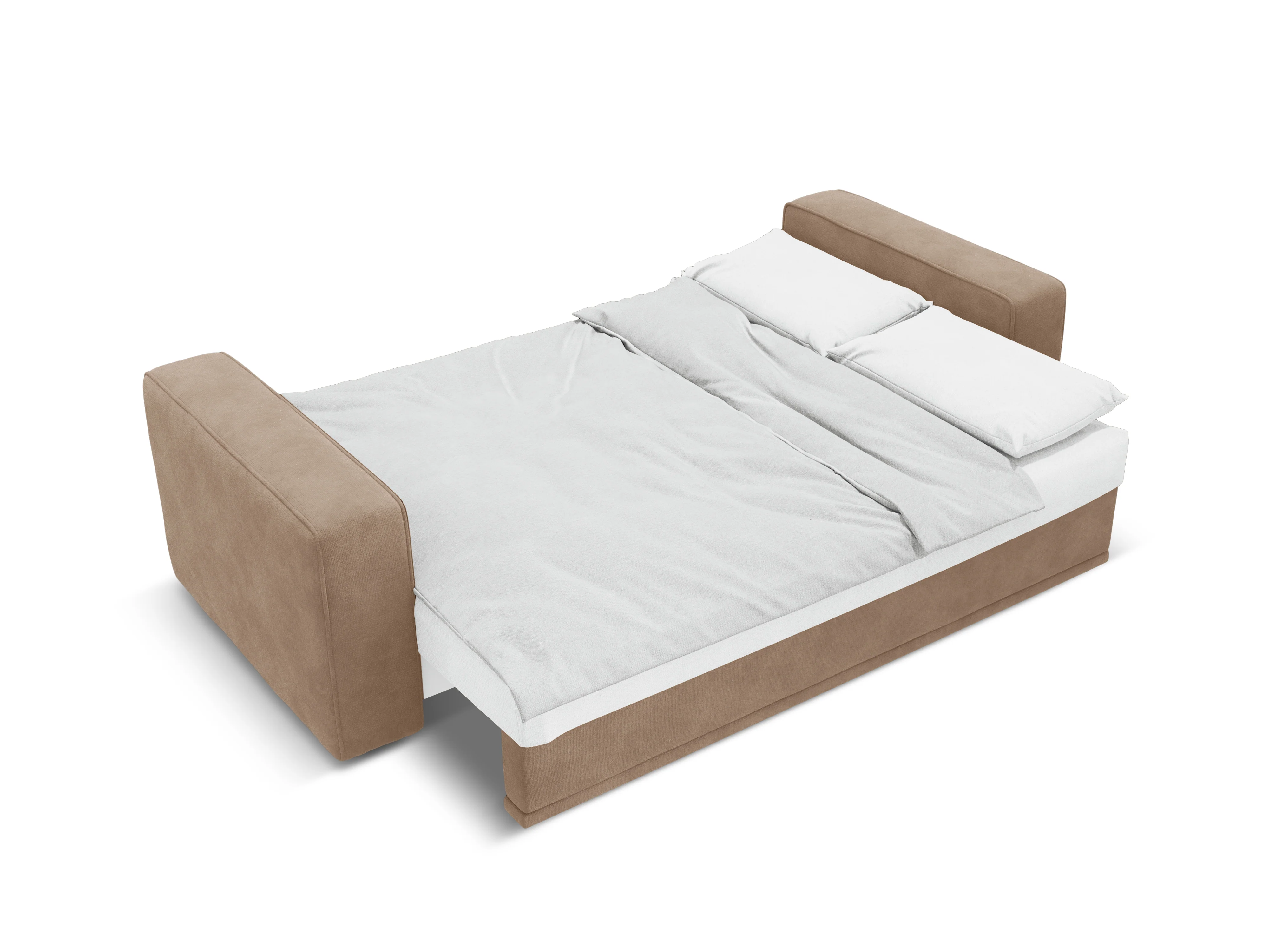 Sofa aksamitna z funkcją spania RIBES ciemnobeżowy - Image 4