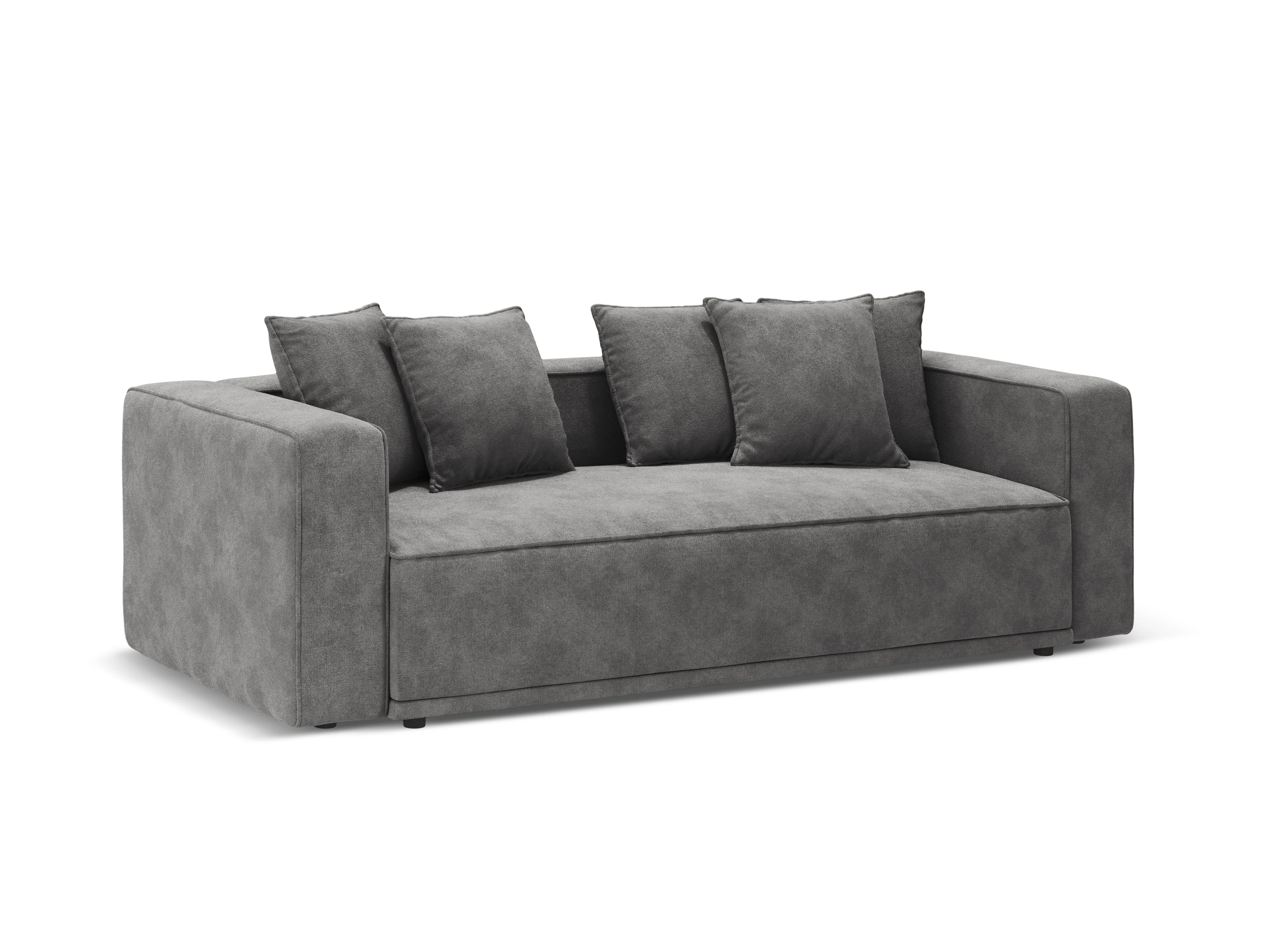 Sofa aksamitna z funkcją spania RIBES szary