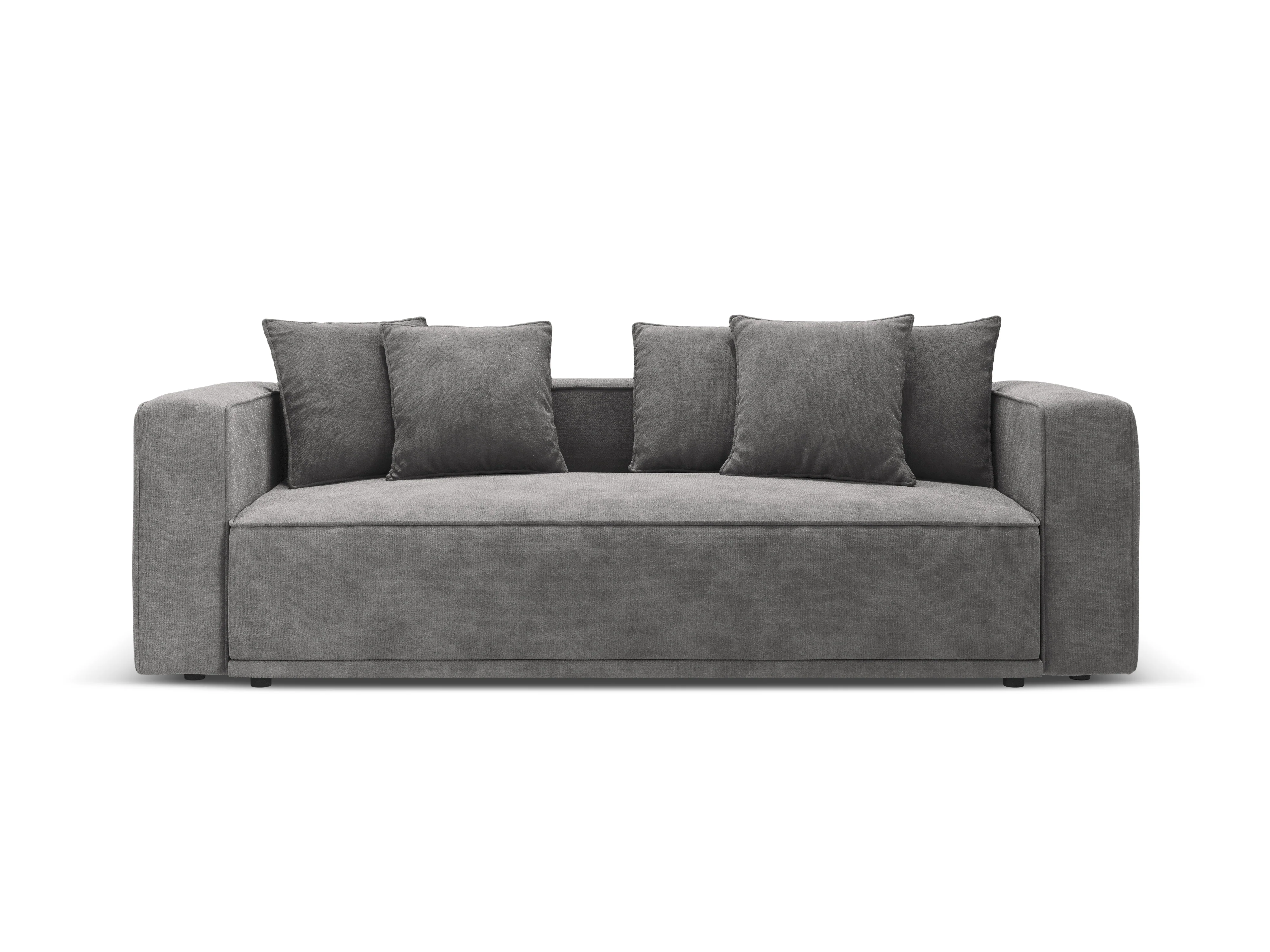 Sofa aksamitna z funkcją spania RIBES szary - Image 3