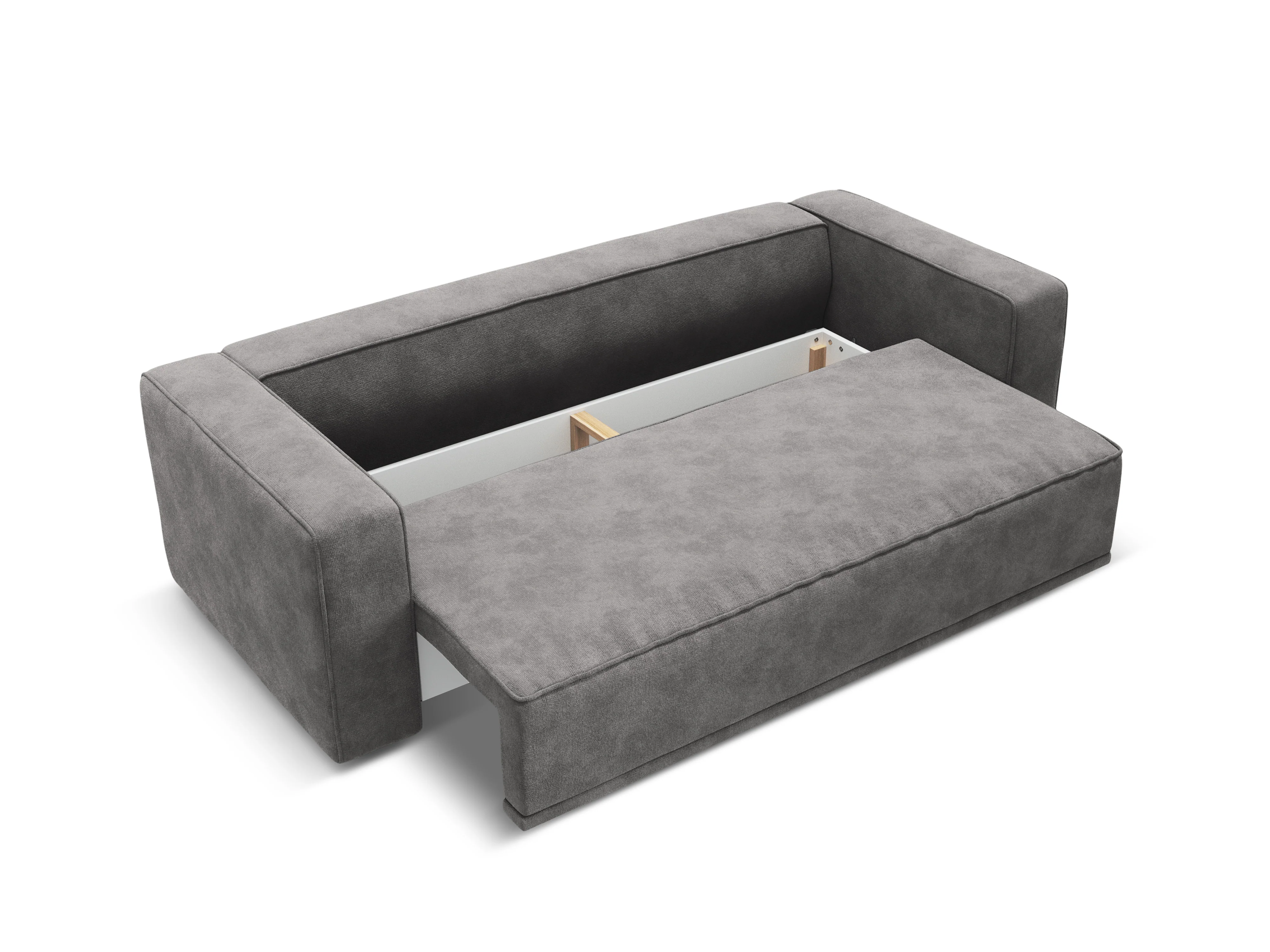 Sofa aksamitna z funkcją spania RIBES szary - Image 5