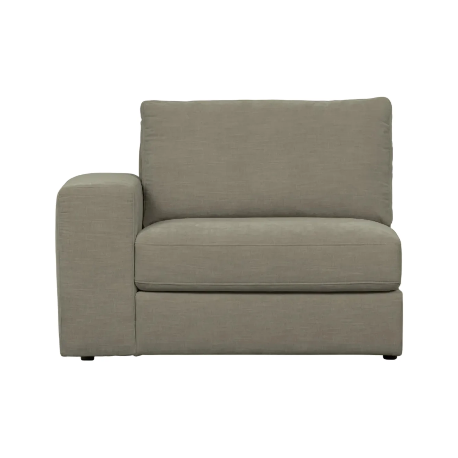 Sofa FAMILY - moduł końcowy lewostronny ciepły szary
