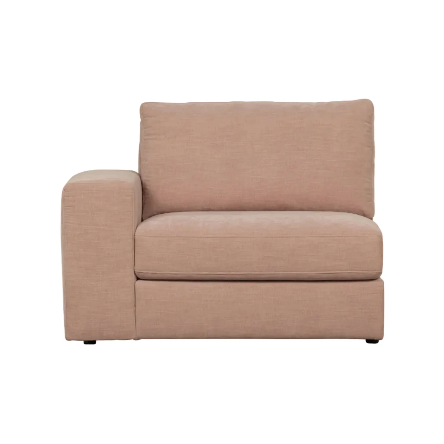 Sofa FAMILY - moduł końcowy lewostronny różowy