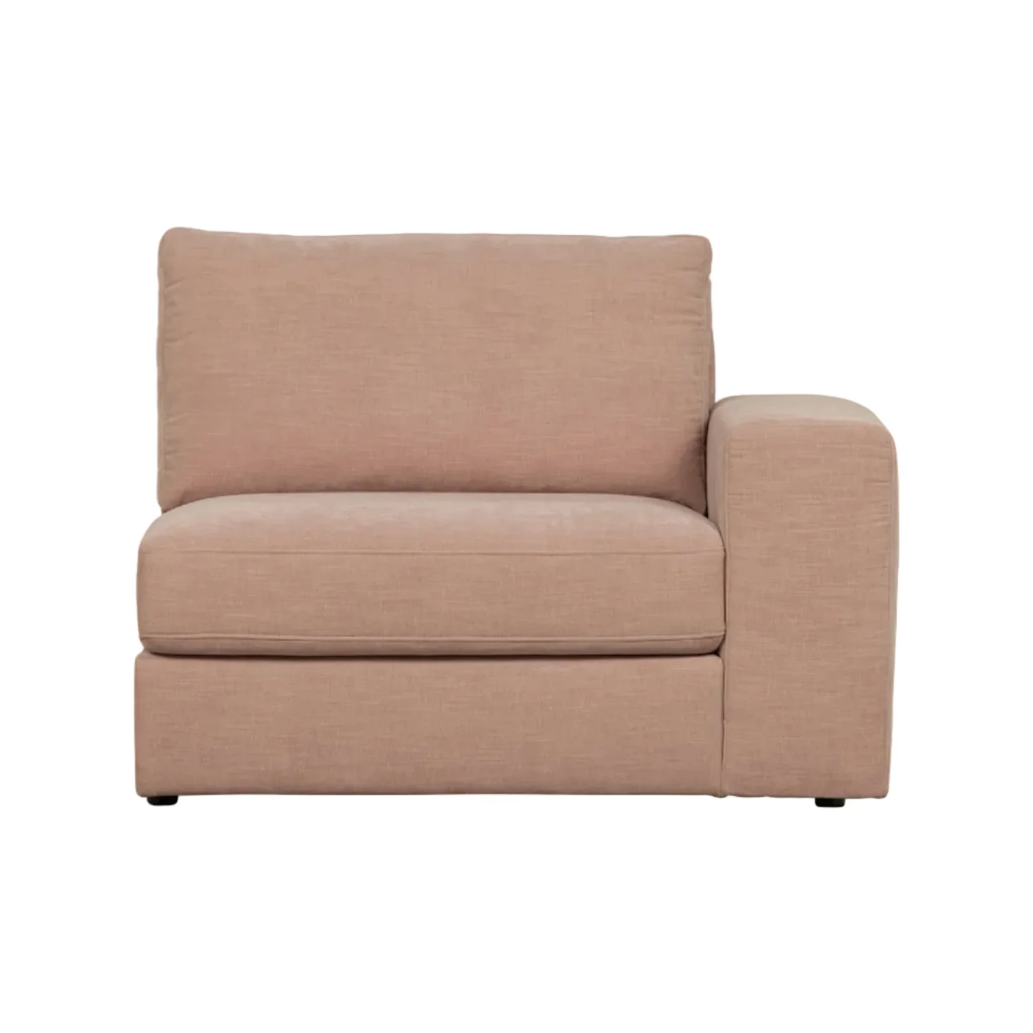 Sofa FAMILY - moduł końcowy prawostronny różowy