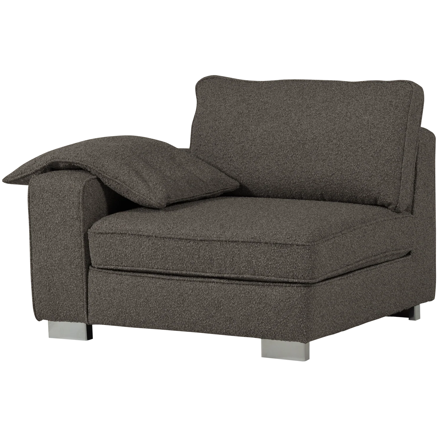 Sofa LAZY - moduł końcowy lewostronny antracytowy bouclé - Image 3