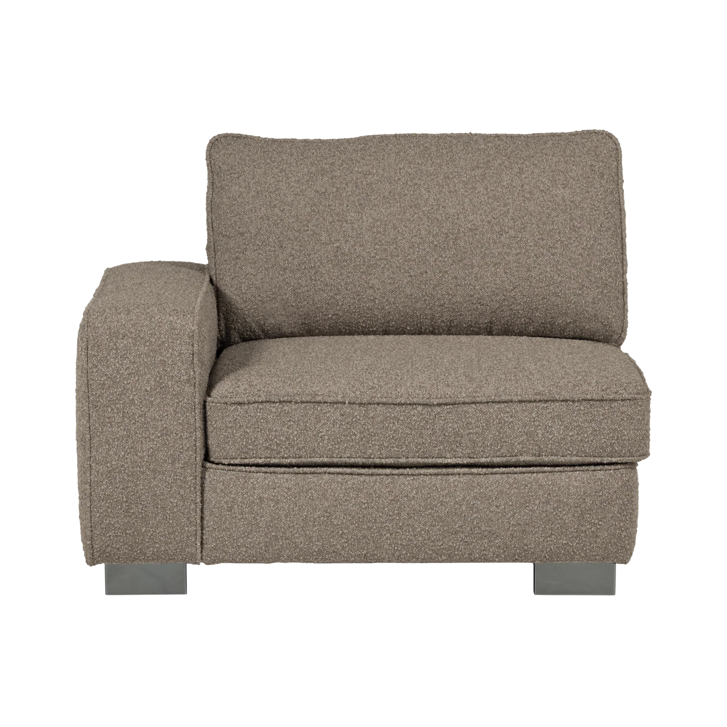 Sofa LAZY - moduł końcowy lewostronny beżowy bouclé