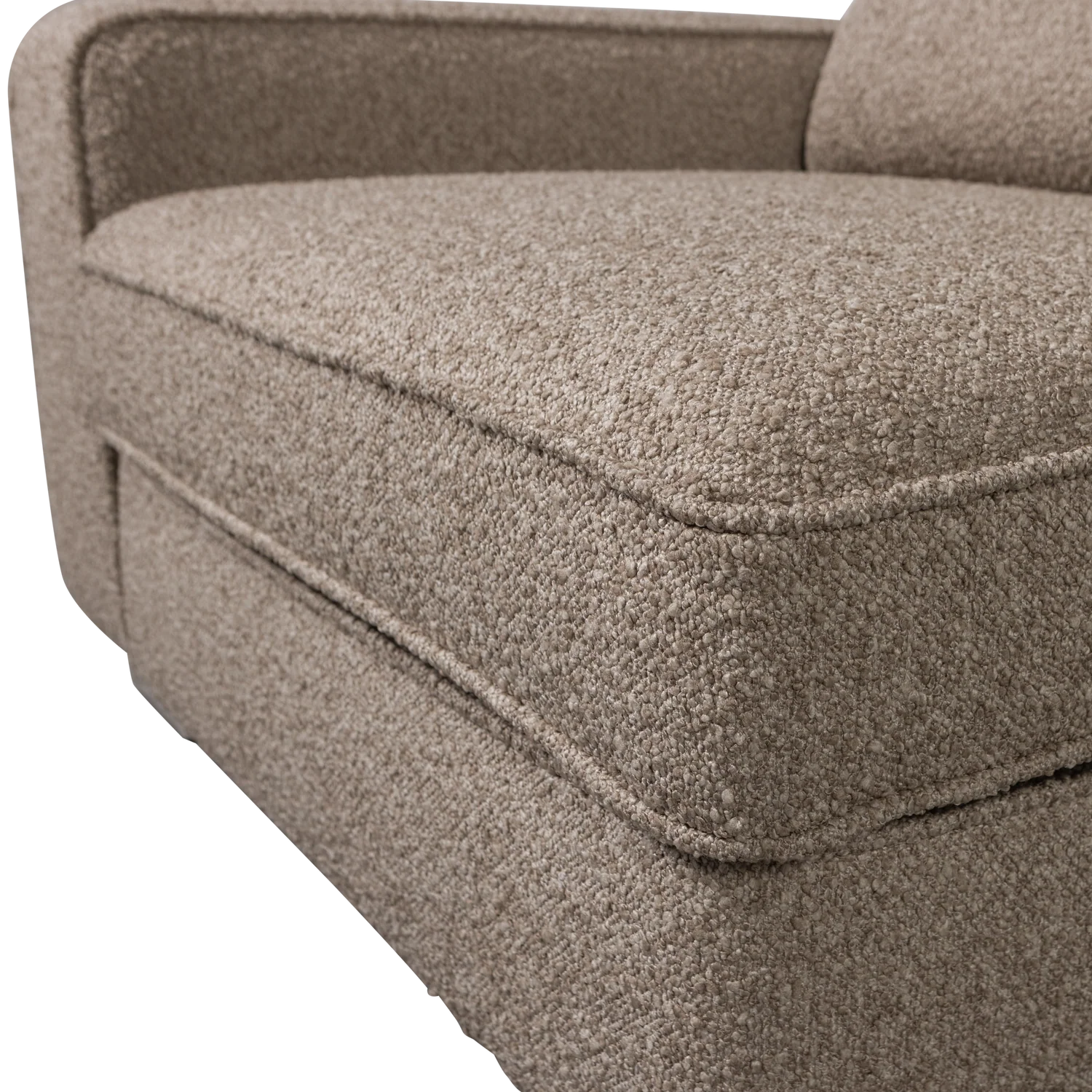 Sofa LAZY - moduł końcowy lewostronny beżowy bouclé - Image 2