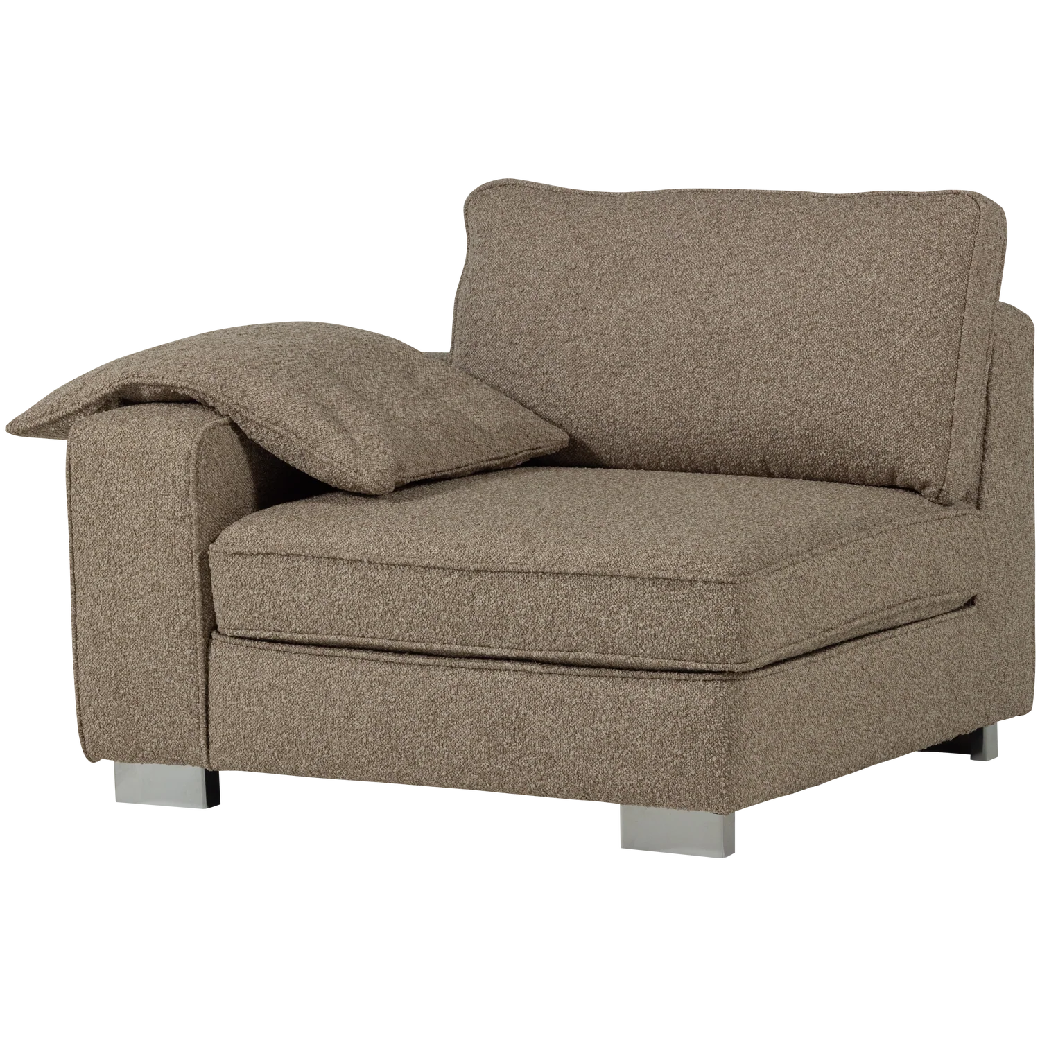Sofa LAZY - moduł końcowy lewostronny beżowy bouclé - Image 3