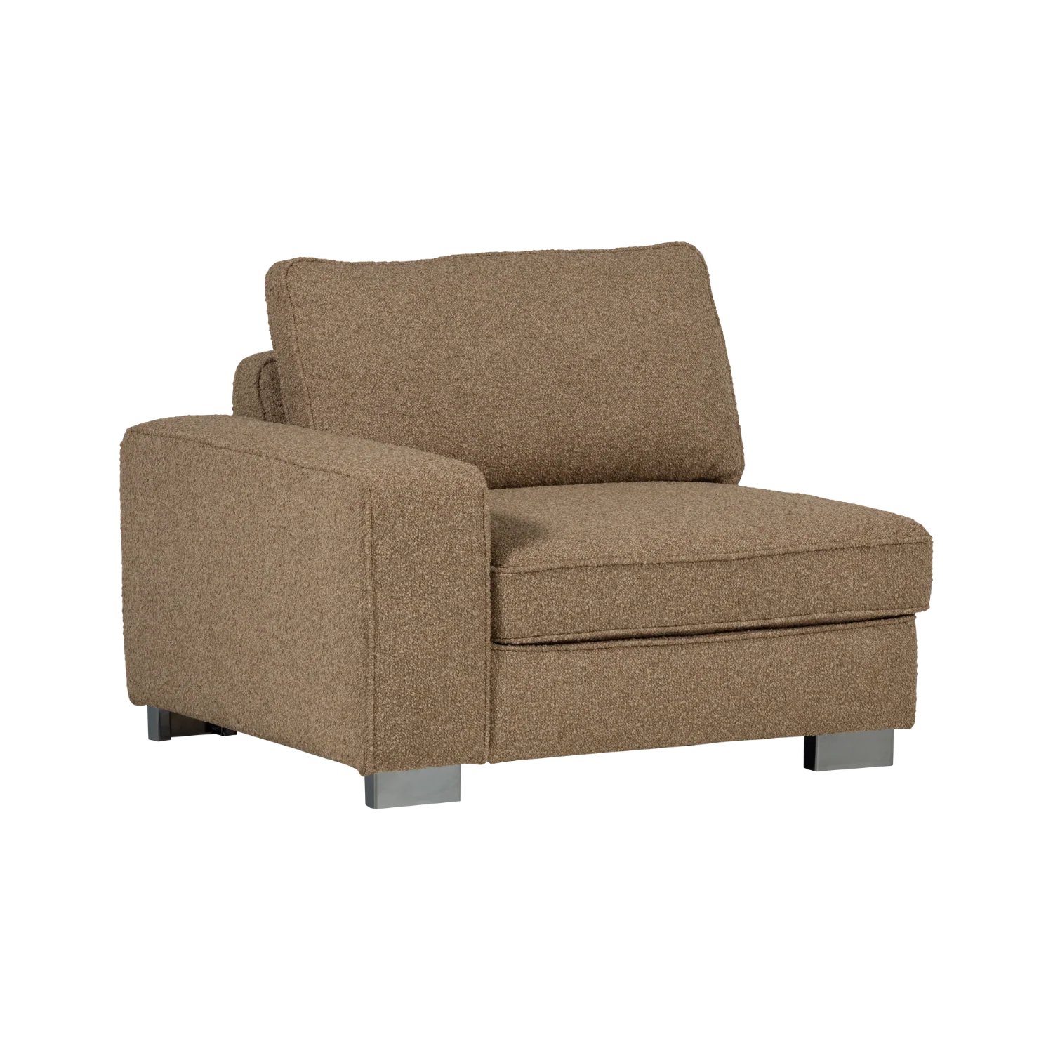 Sofa LAZY - moduł końcowy lewostronny brązowy bouclé - Image 4