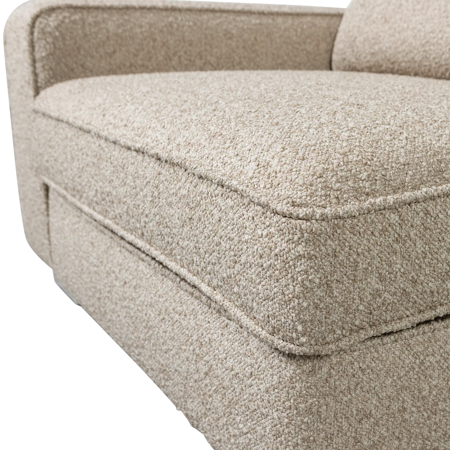 Sofa LAZY - moduł końcowy lewostronny piaskowy bouclé - Image 2