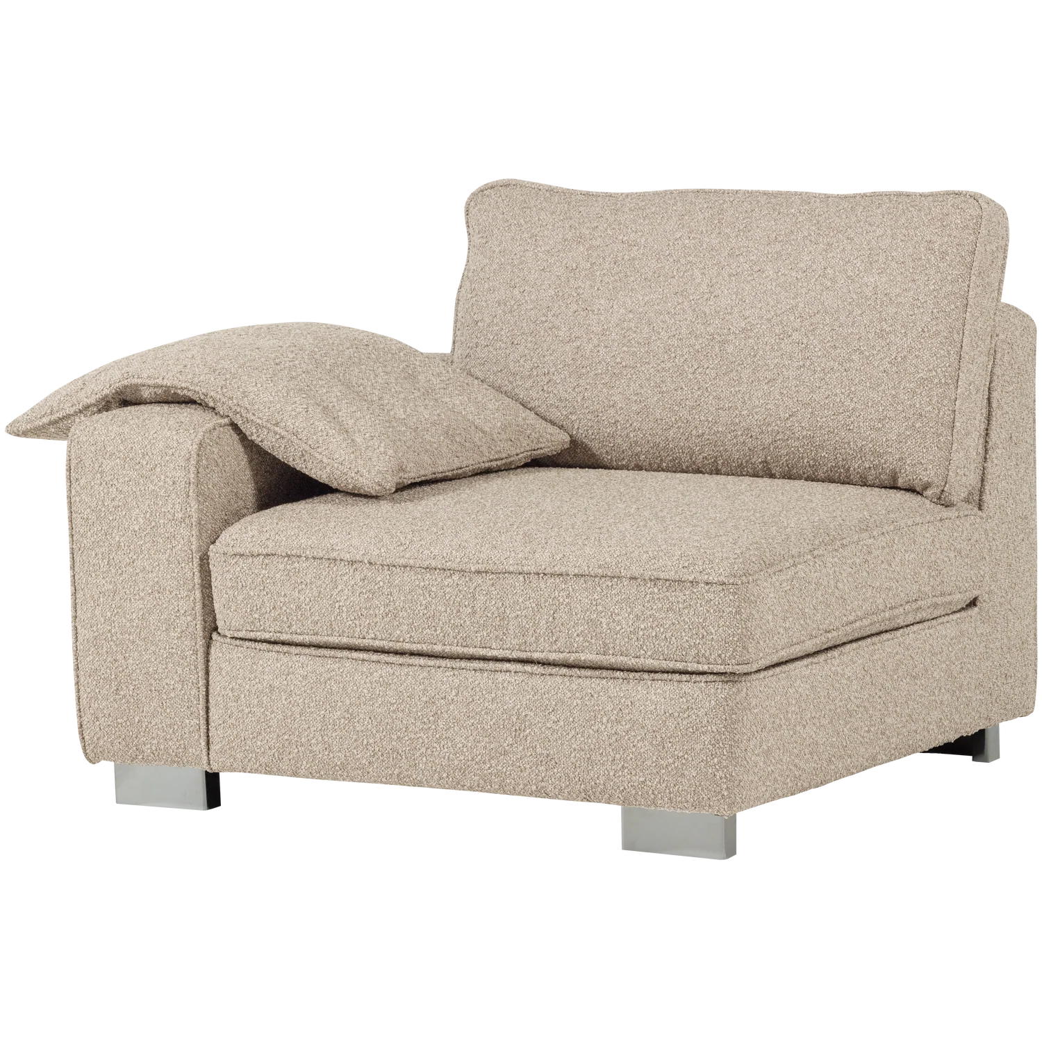 Sofa LAZY - moduł końcowy lewostronny piaskowy bouclé - Image 3