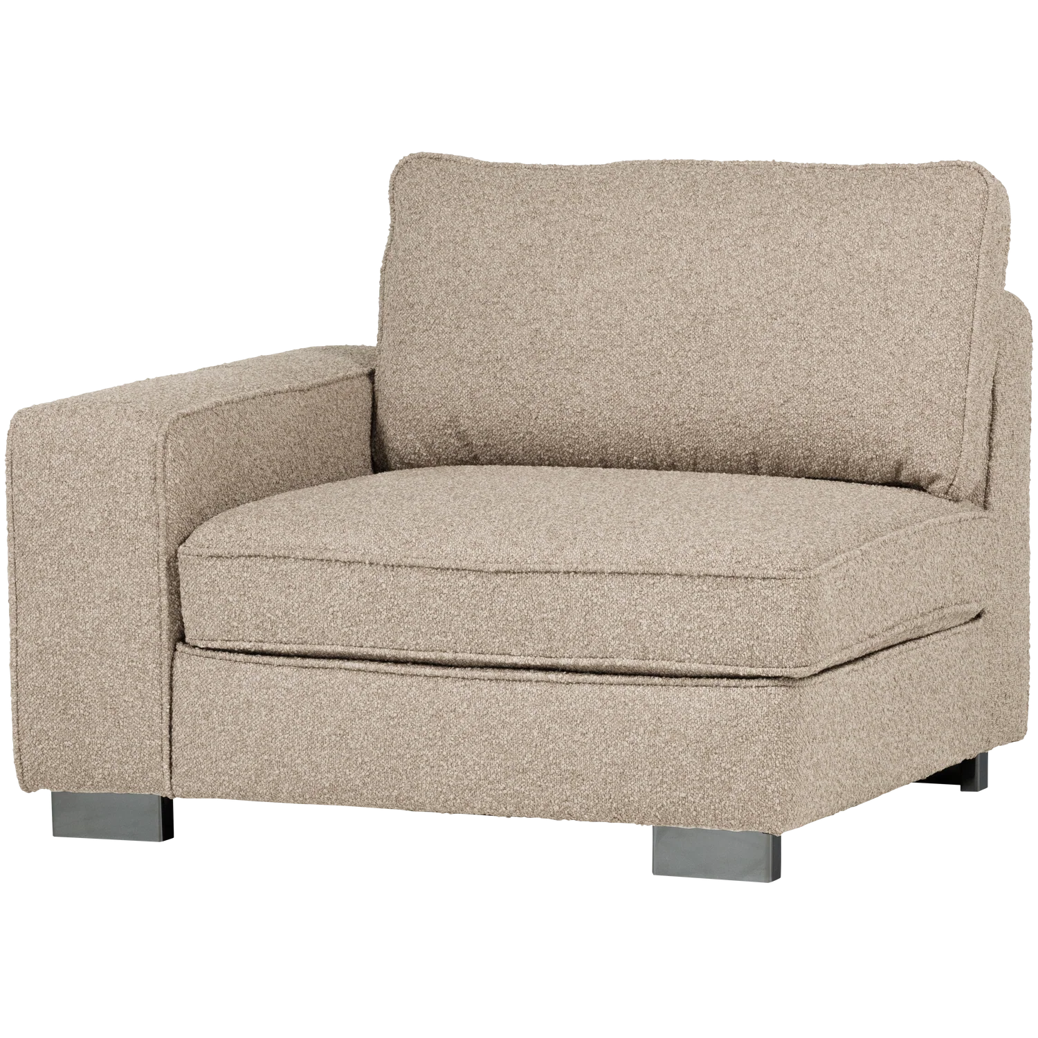 Sofa LAZY - moduł końcowy lewostronny piaskowy bouclé - Image 4