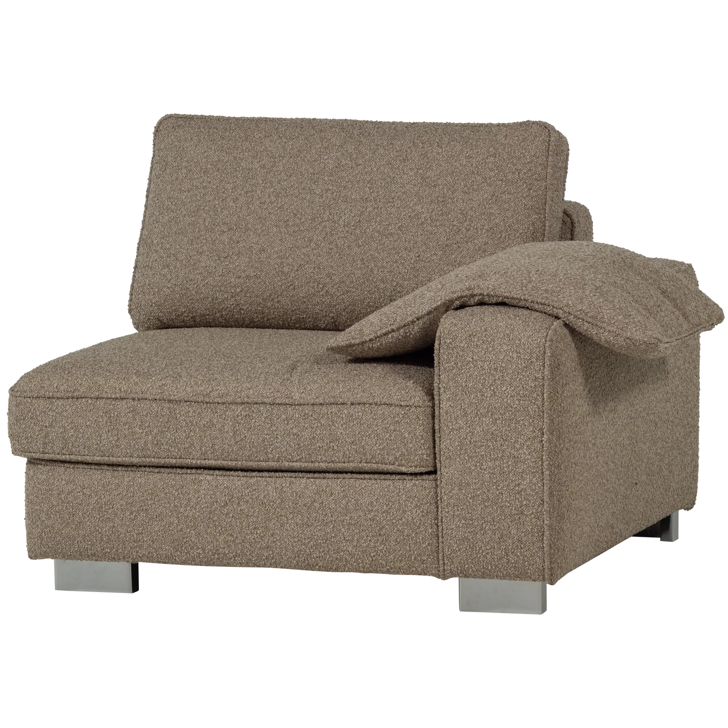 Sofa LAZY - moduł końcowy prawostronny beżowy bouclé - Image 3