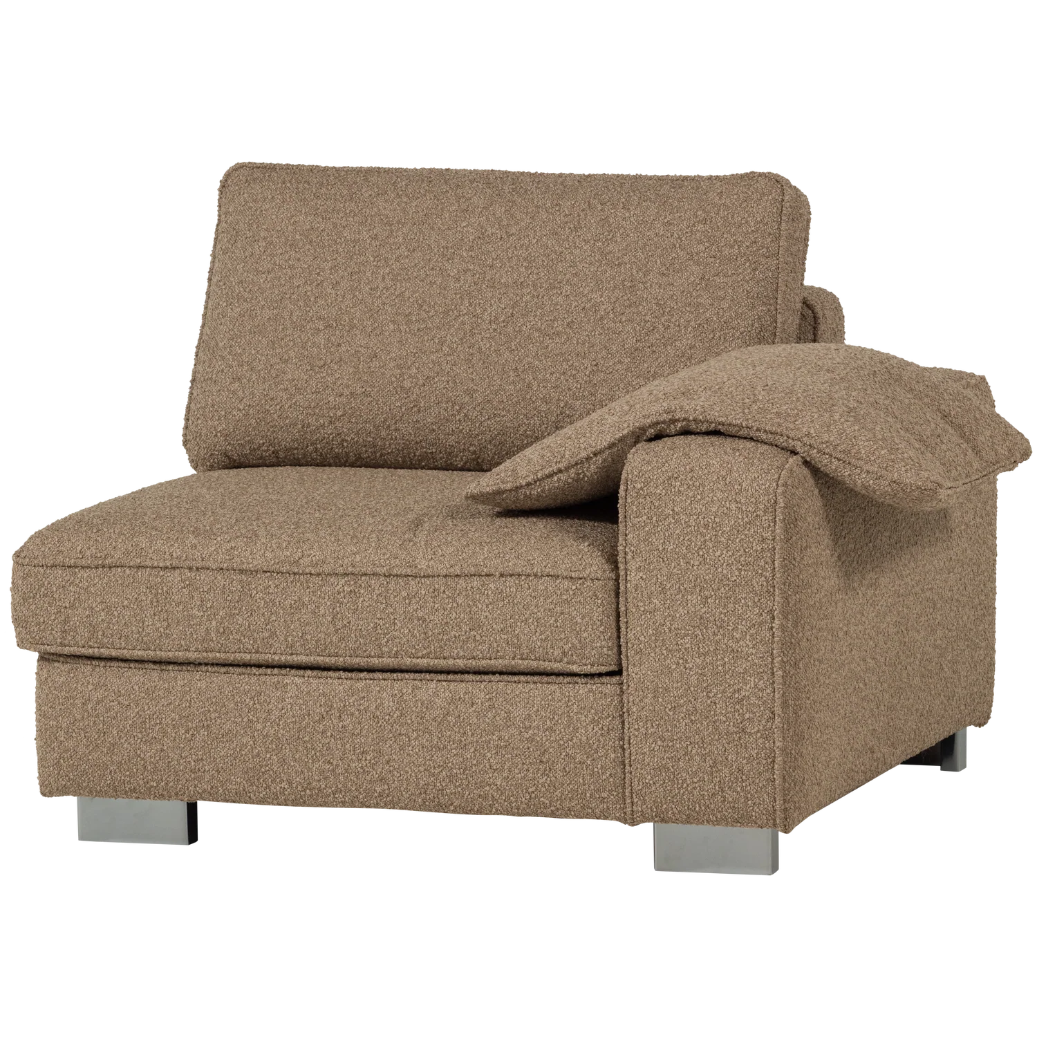 Sofa LAZY - moduł końcowy prawostronny brązowy bouclé - Image 3
