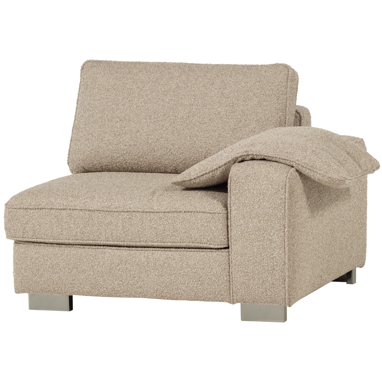 Sofa LAZY - moduł końcowy prawostronny piaskowy bouclé - Image 3