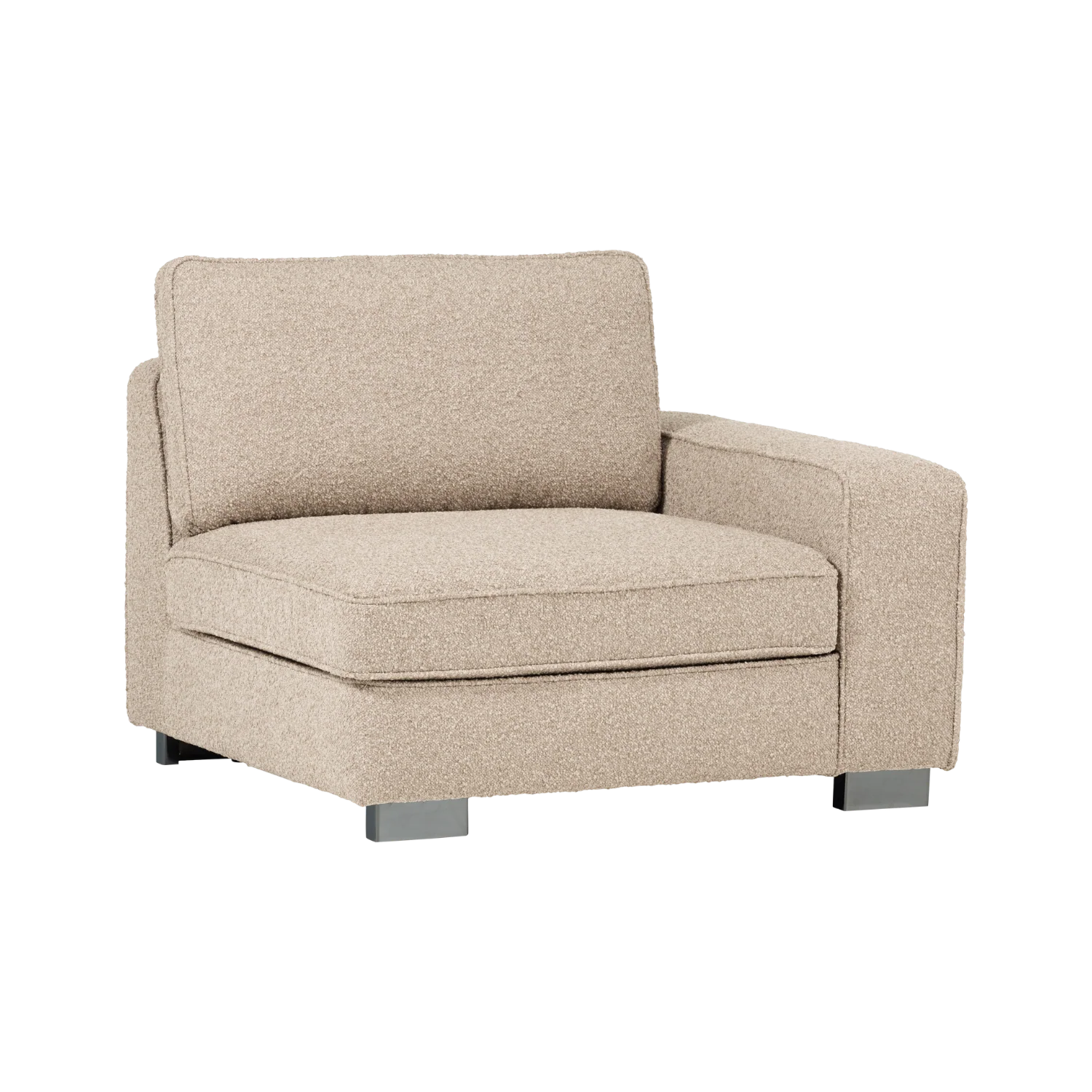 Sofa LAZY - moduł końcowy prawostronny piaskowy bouclé - Image 4