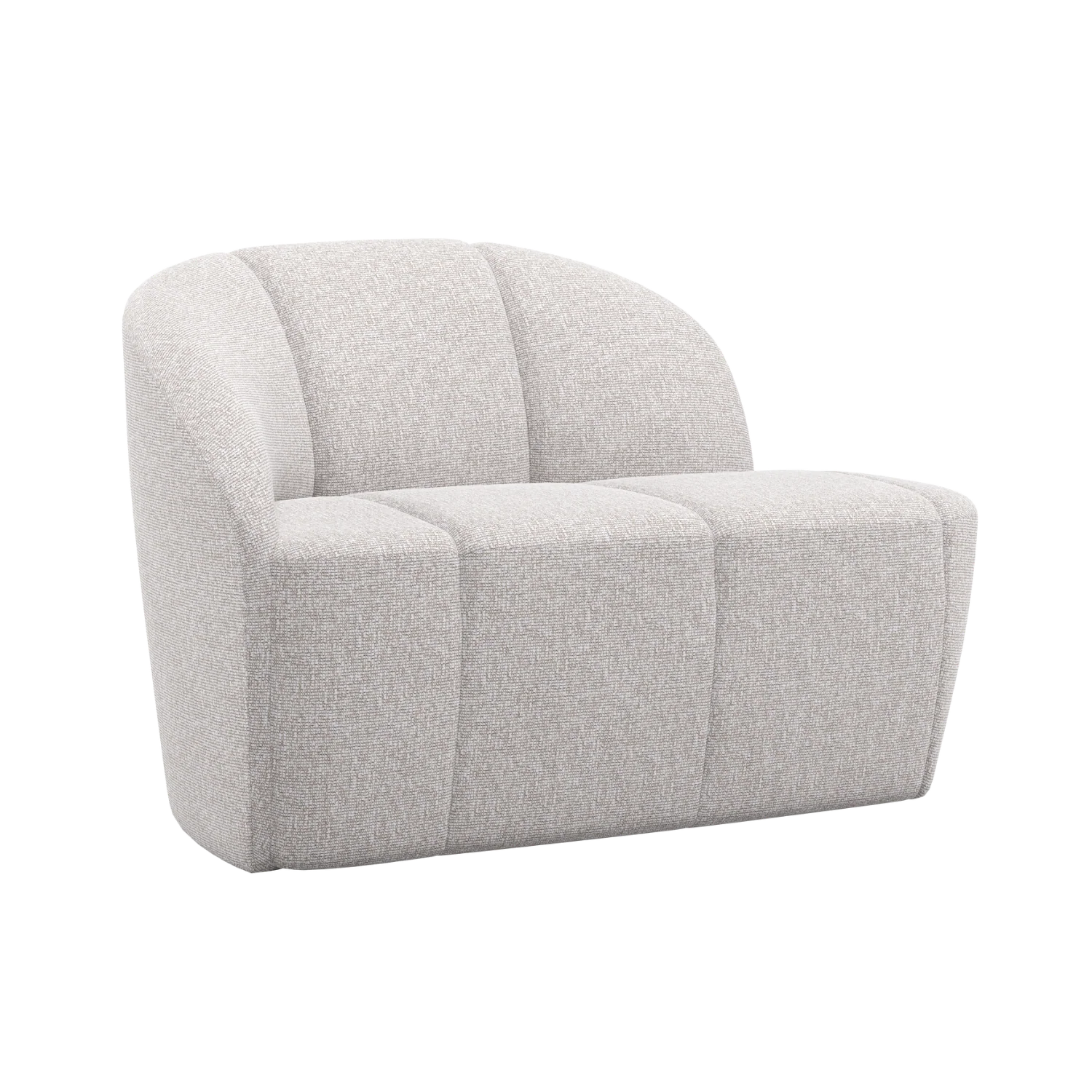 Sofa lewostronna 2-osobowa MOJO ecru melanż boucle