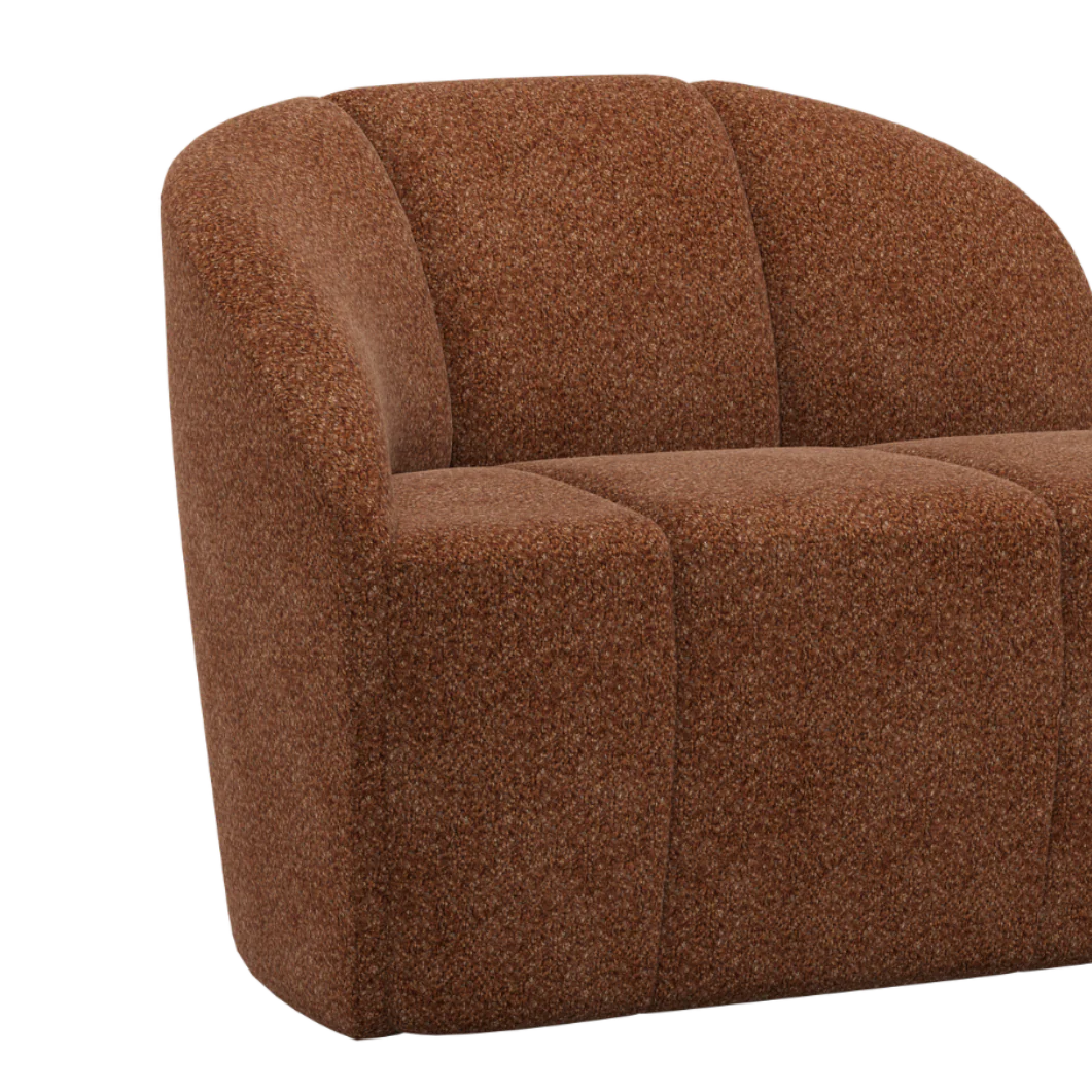 Sofa lewostronna 2-osobowa MOJO rdzawy brązowy baranek - Image 2