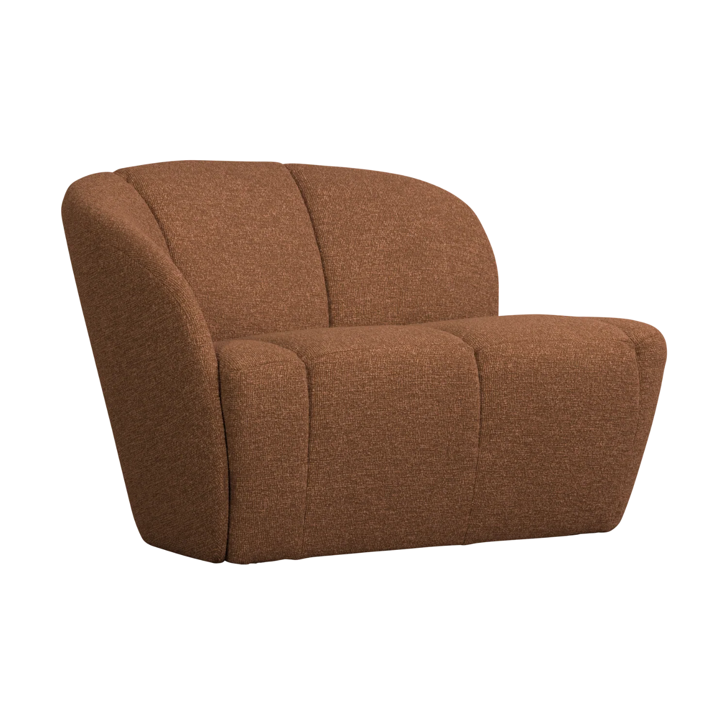 Sofa lewostronna 2-osobowa MOJO rdzawy brązowy melanż boucle