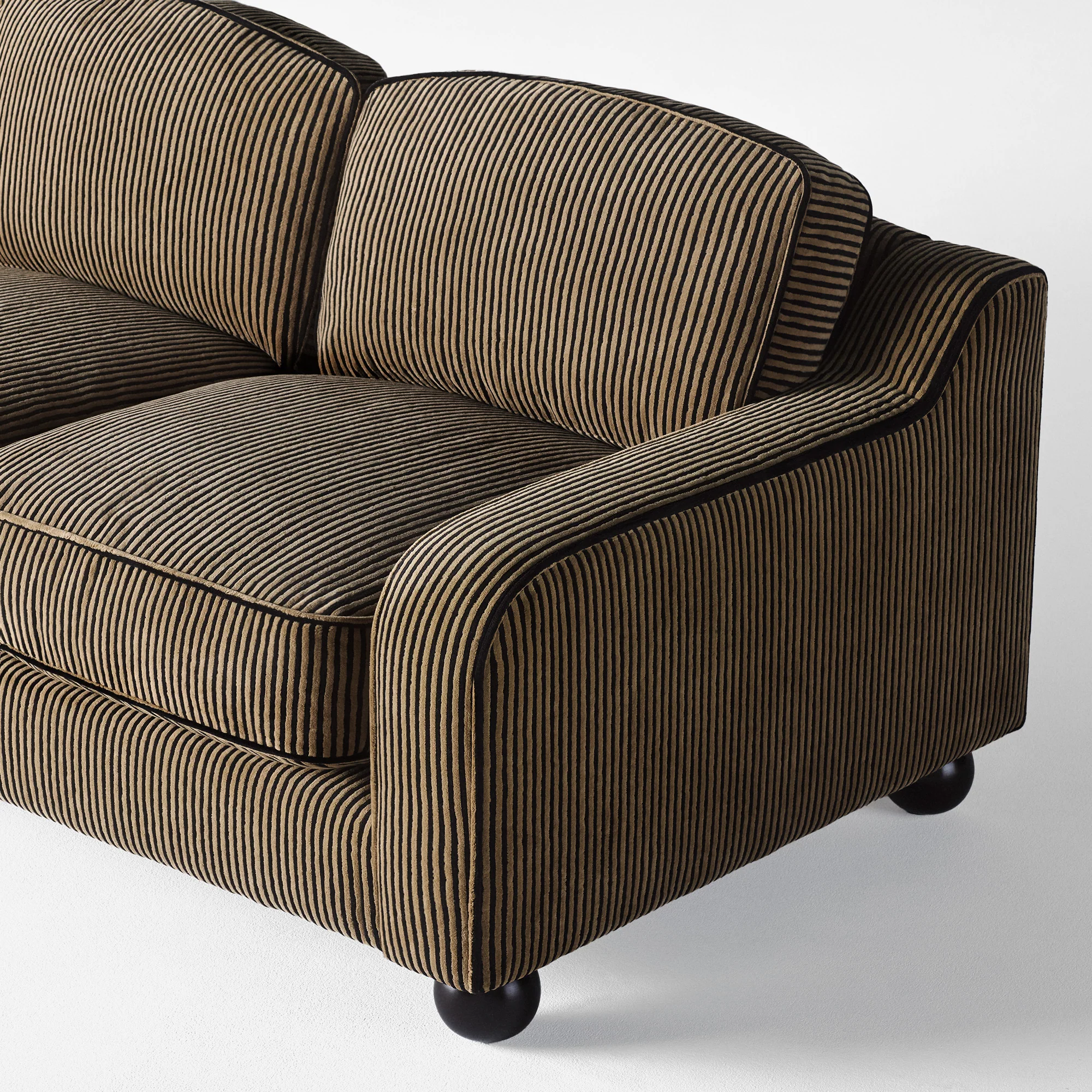 Sofa 3-osobowa LOLA brązowo-czarne paski - Image 6