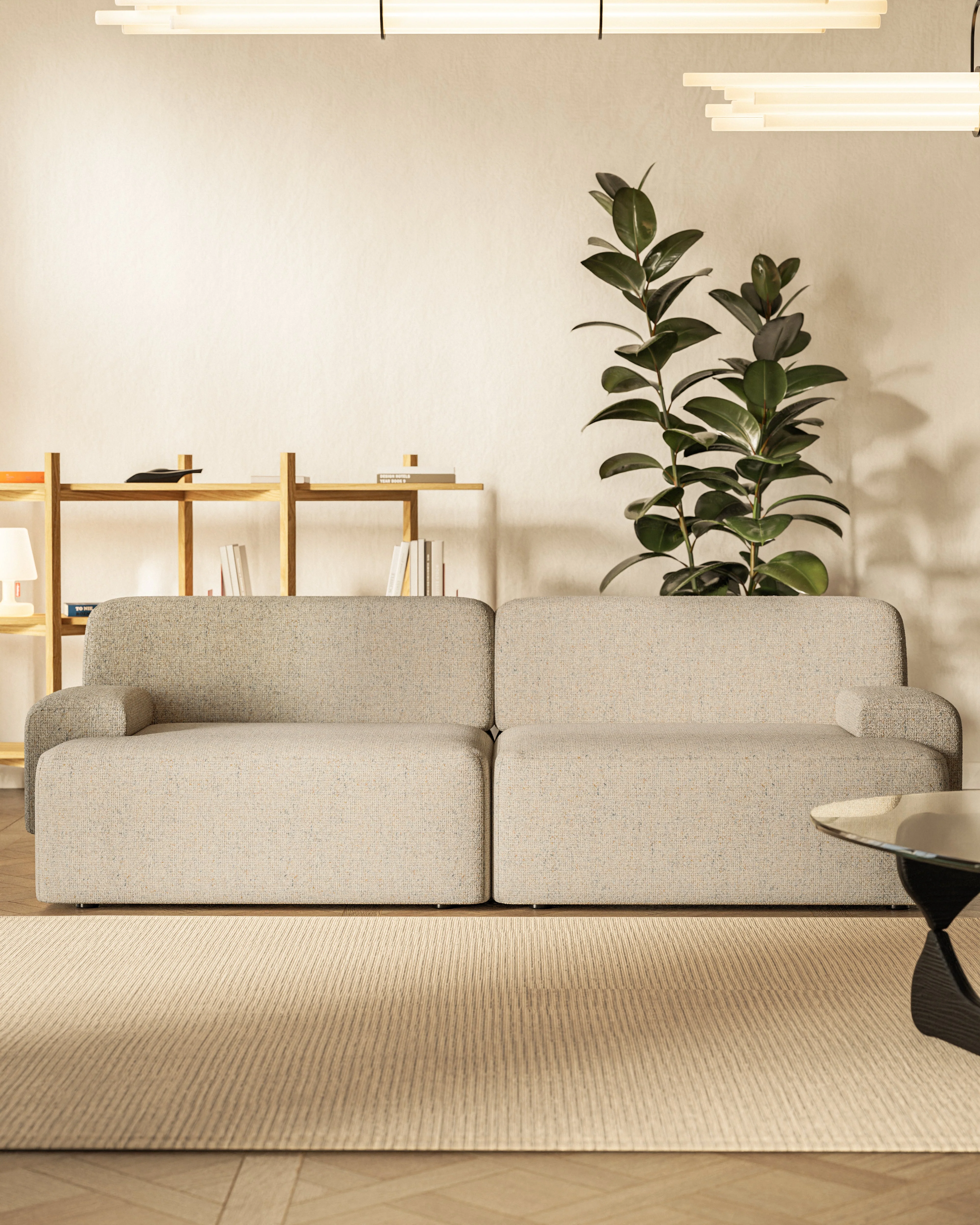 Sofa modułowa 2-osobowa UMI beżowy - Image 2
