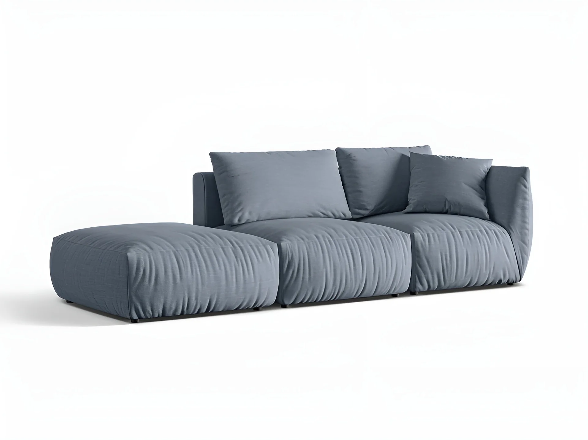 Sofa modułowa 3-osobowa lewostronna CHRIS jasnoniebieski szenil - Image 5