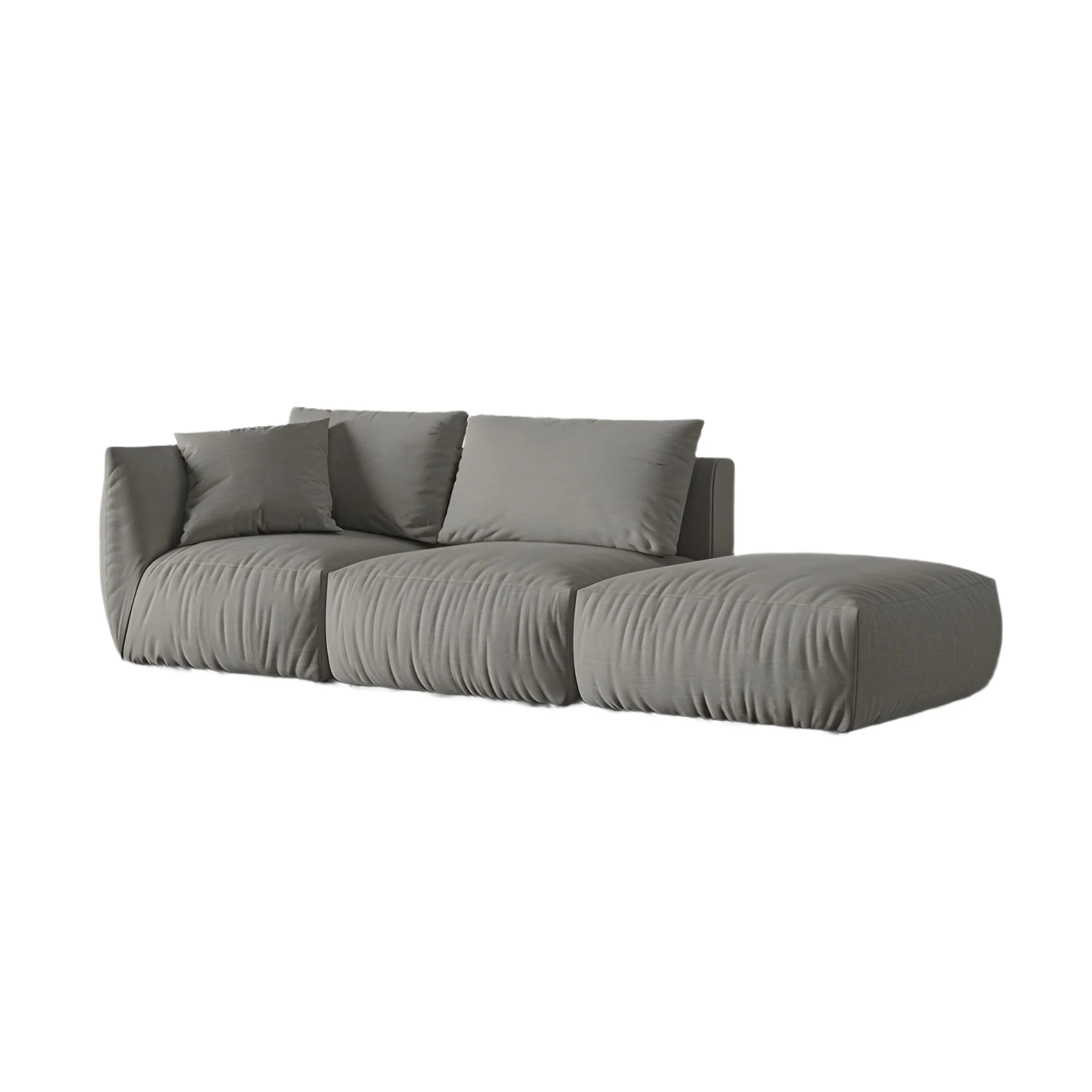 Sofa modułowa 3-osobowa prawostronna CHRIS szary szenil