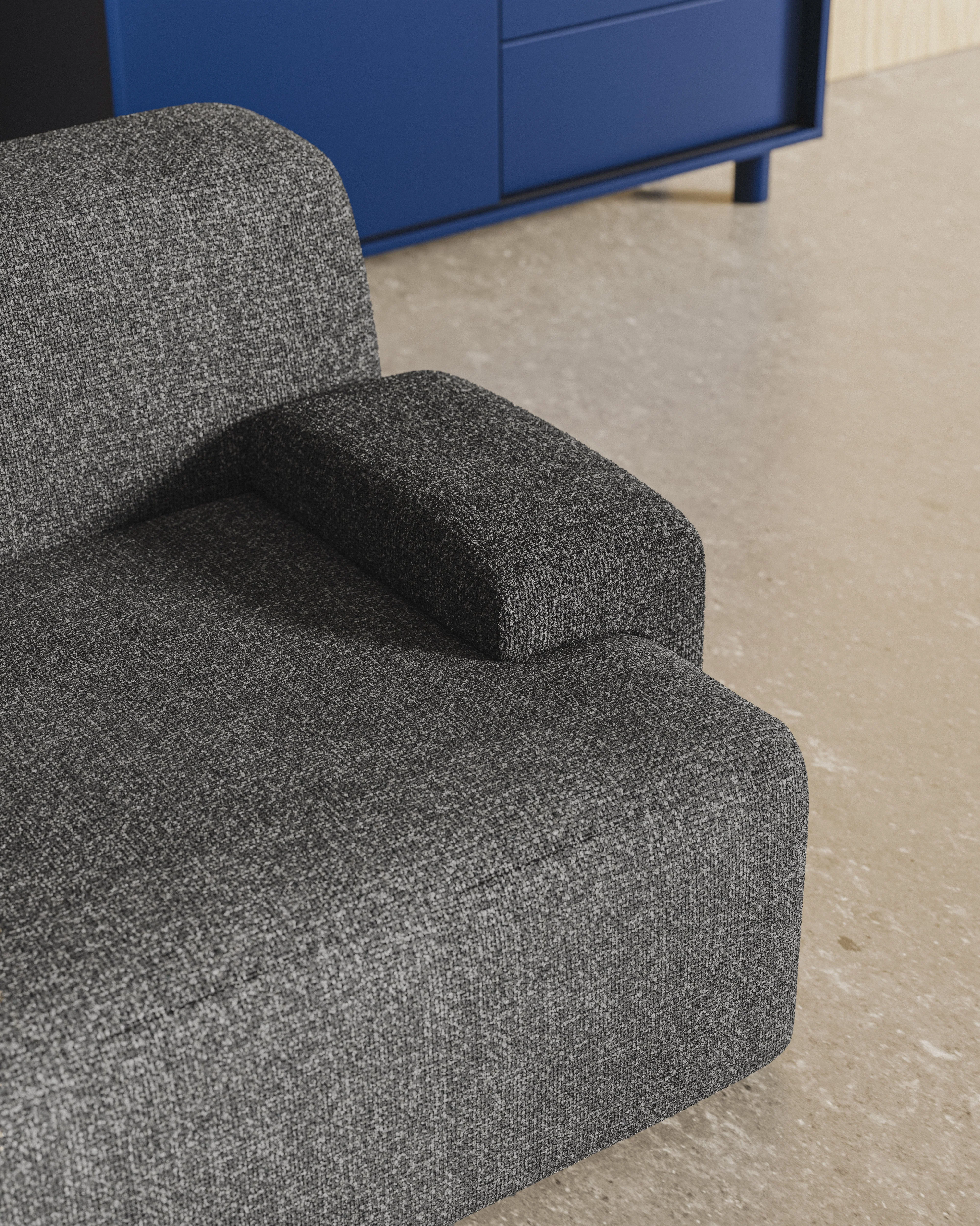 Sofa modułowa 3-osobowa UMI kamienna czerń - Image 6