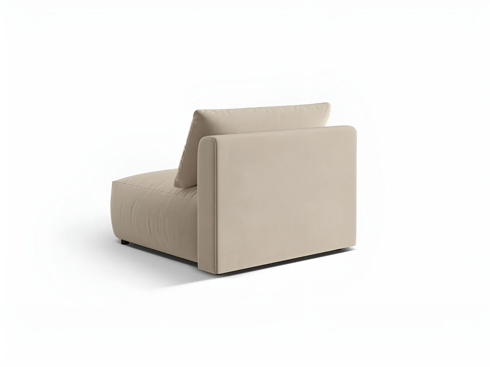 Sofa modułowa aksamitna CHRIS - szeroki element środkowy ecru - Image 3