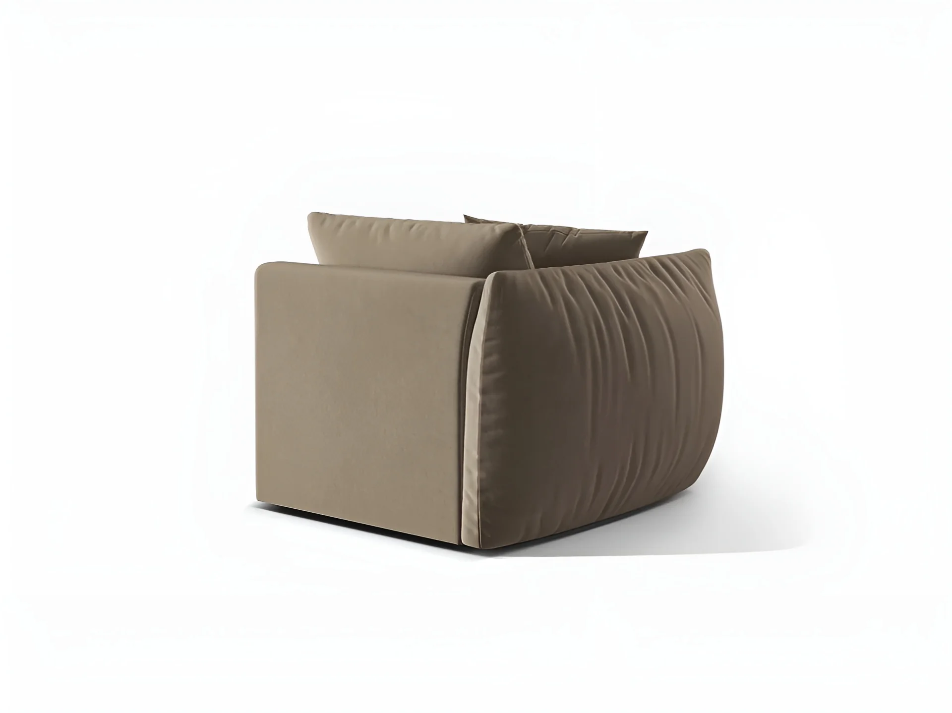 Sofa modułowa aksamitna CHRIS - element lewostronny jasnobrązowy - Image 4