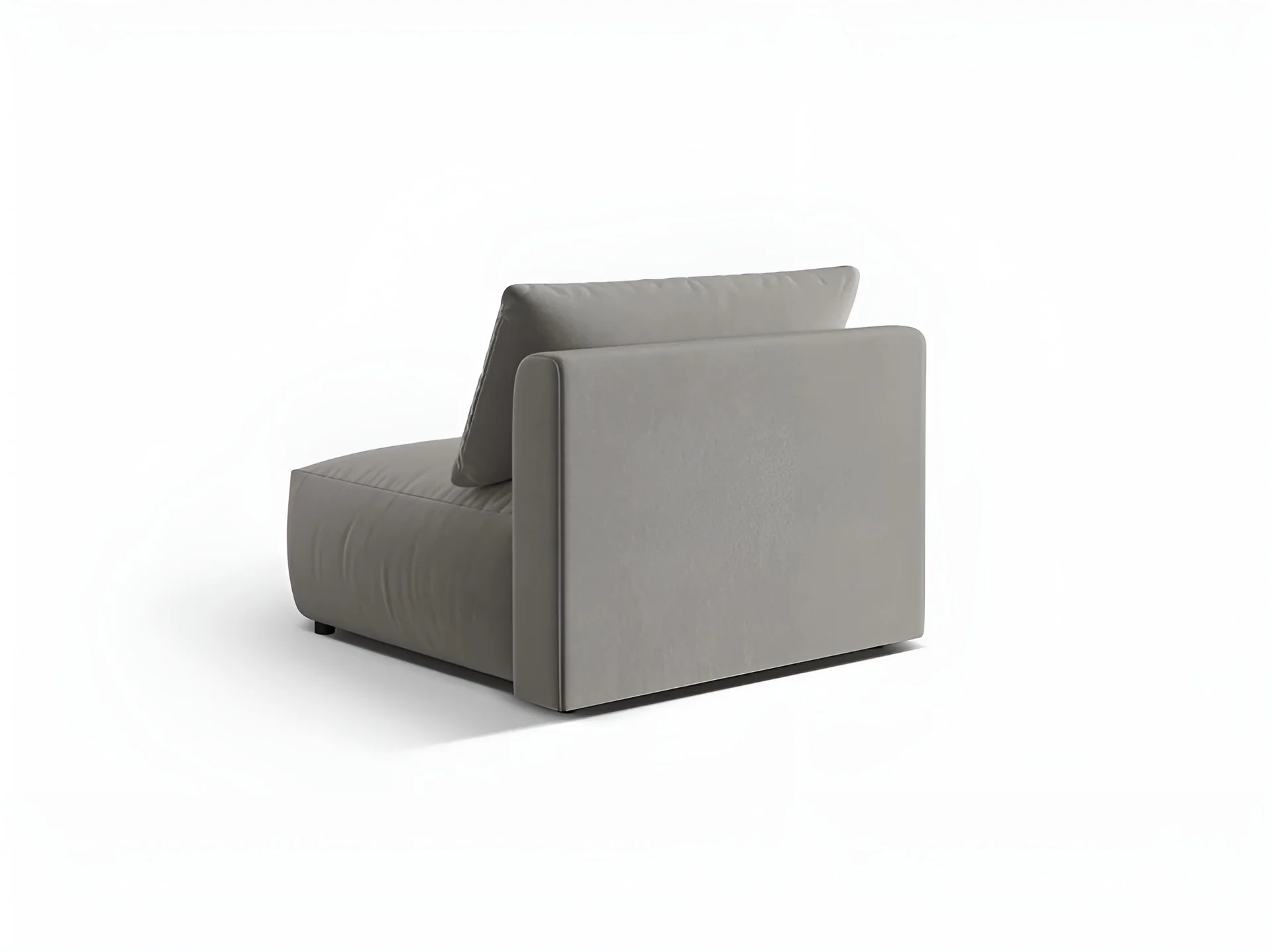 Sofa modułowa aksamitna CHRIS - szeroki element środkowy szary - Image 4