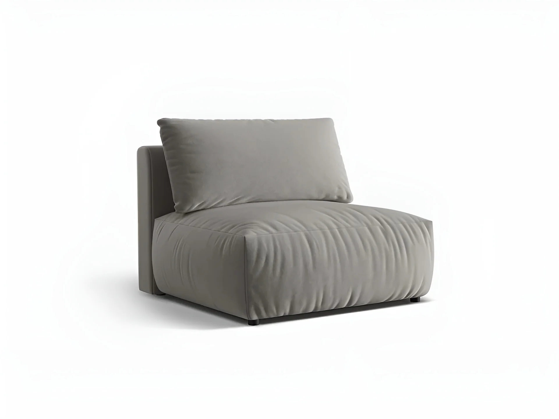 Sofa modułowa aksamitna CHRIS - szeroki element środkowy szary - Image 5