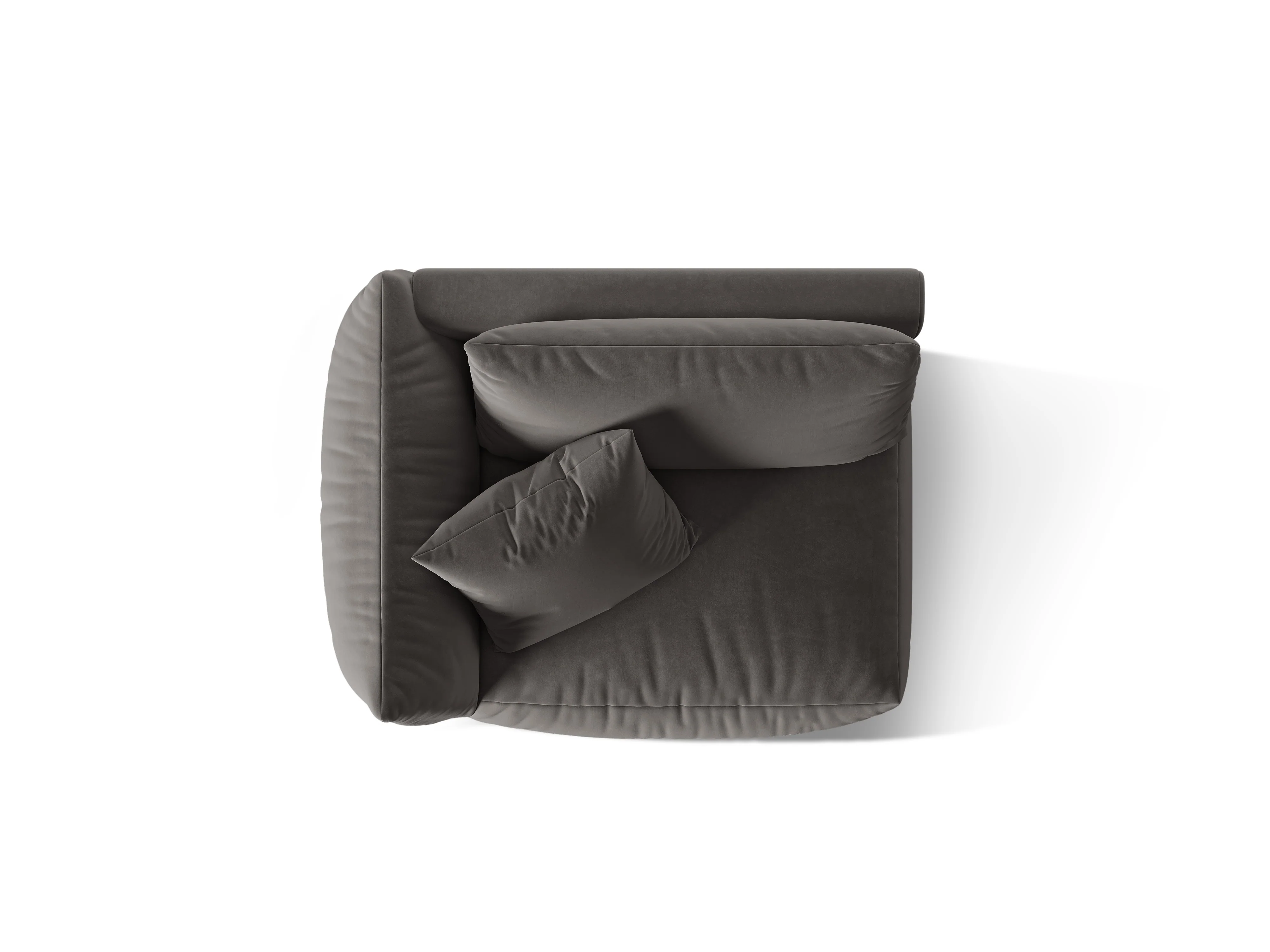 Sofa modułowa aksamitna CHRIS - element szeroki lewostronny ciemnoszary - Image 3