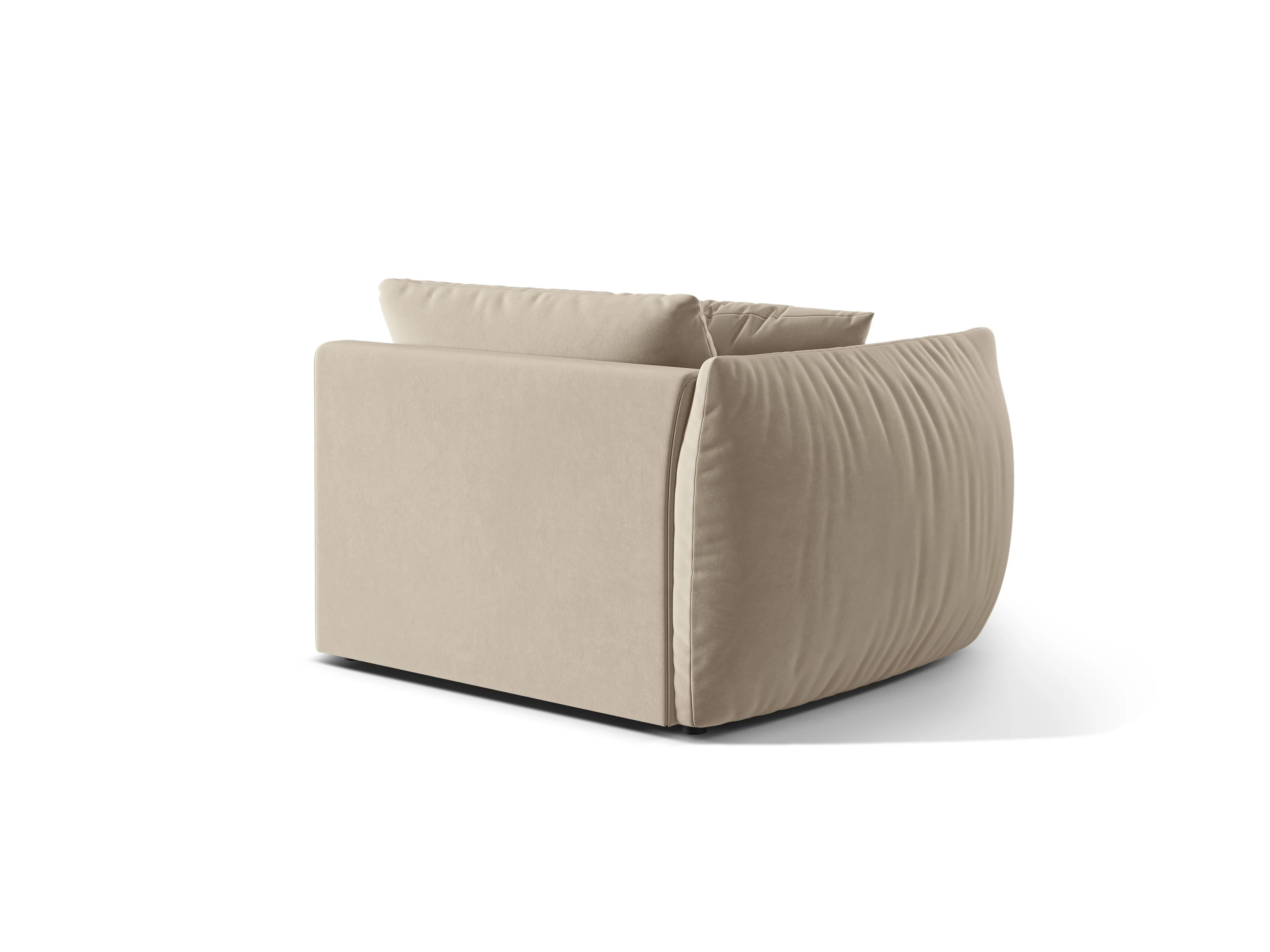 Sofa modułowa aksamitna CHRIS - element szeroki lewostronny ecru - Image 5